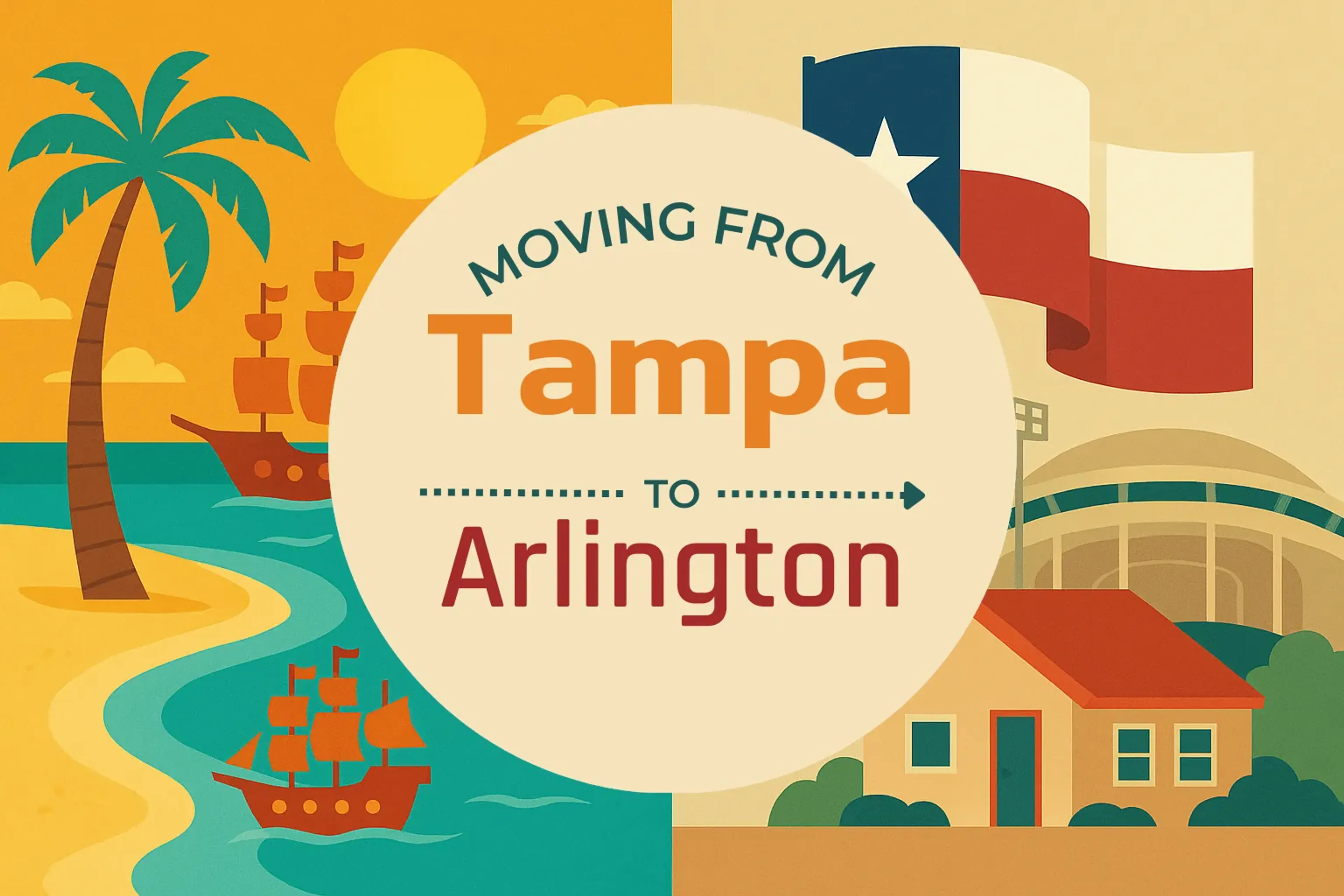 Side-by-side comparison of Tampa to Arlington moving companies