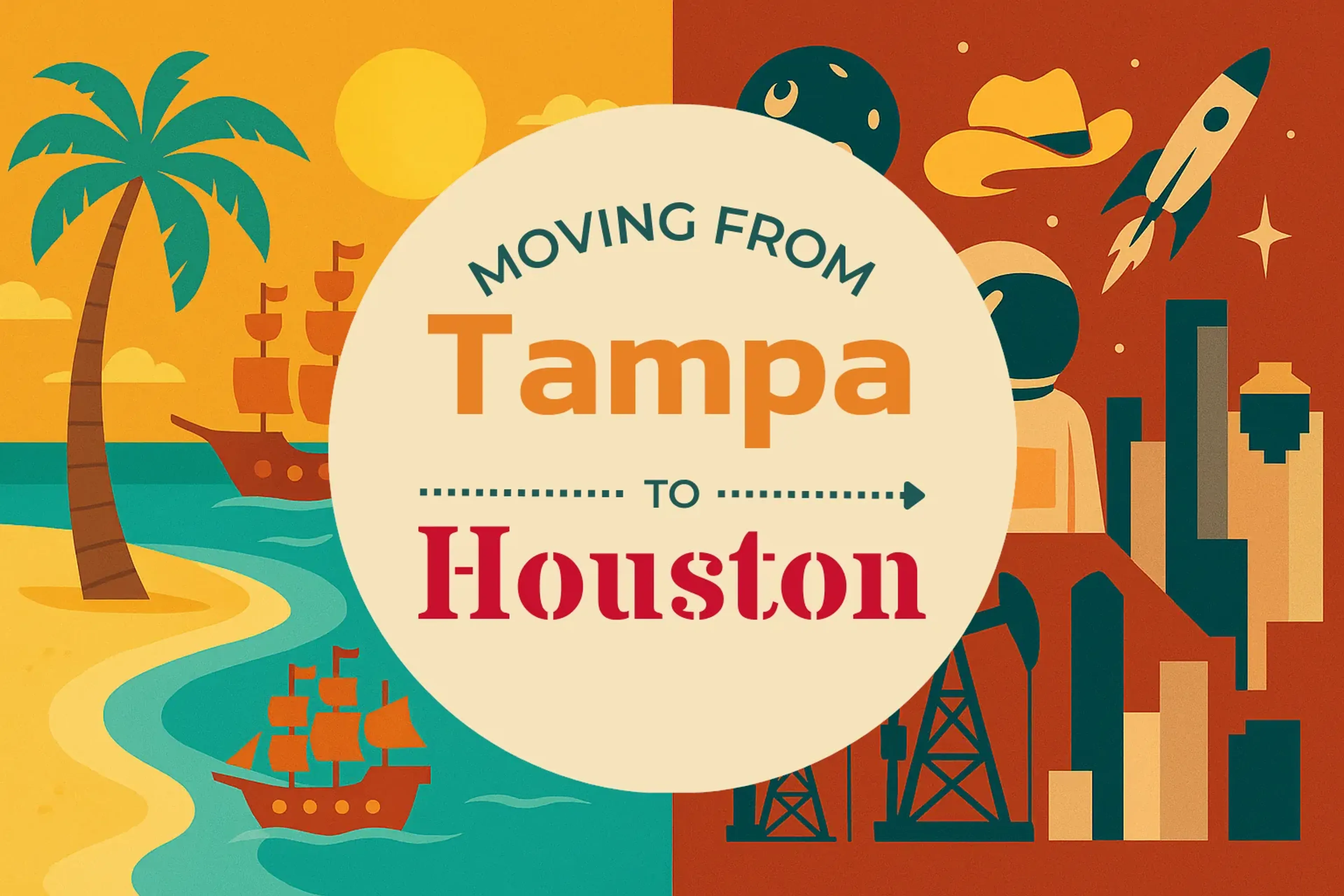Side-by-side comparison of Tampa to Houston moving companies