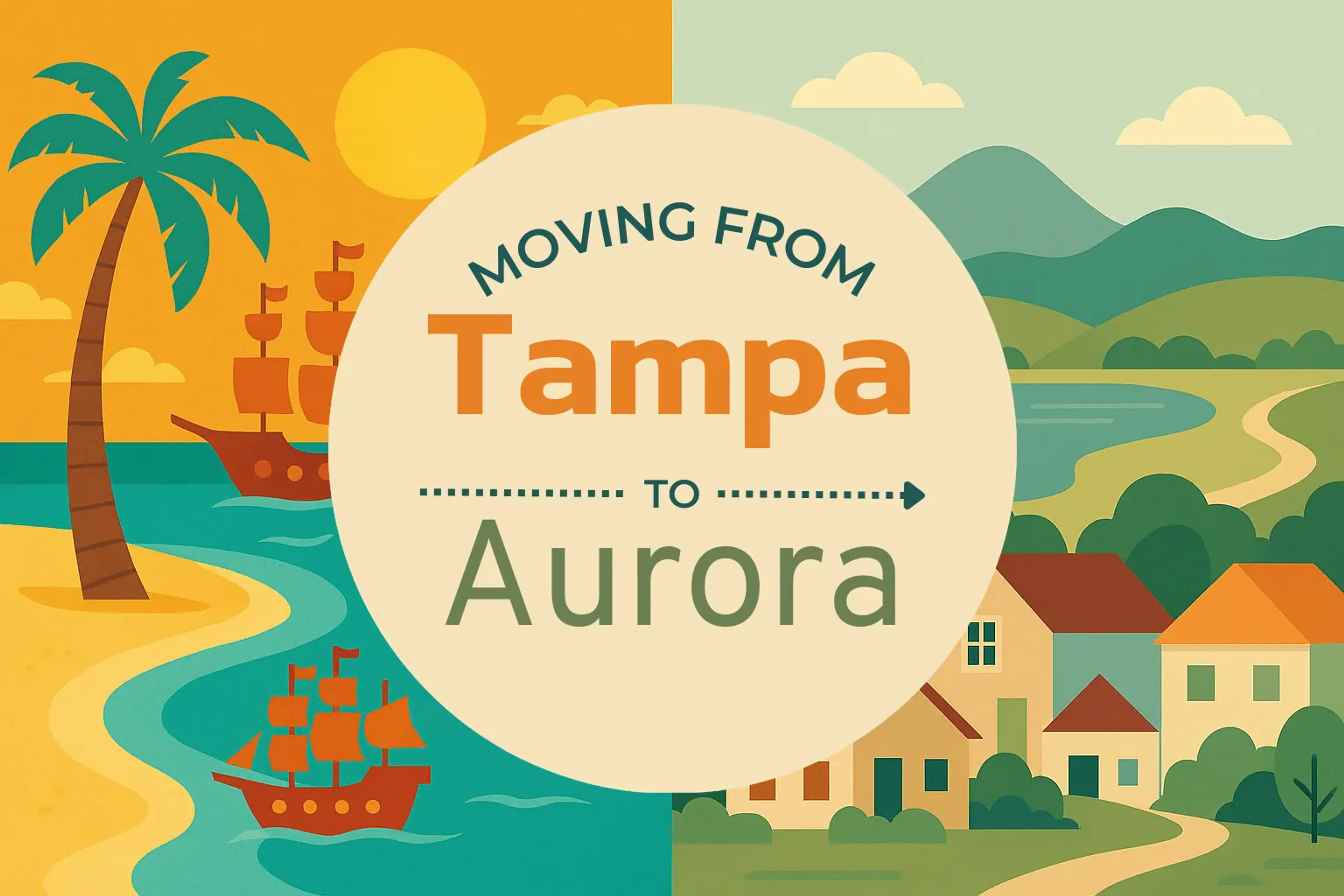 Side-by-side comparison of Tampa to Aurora moving companies