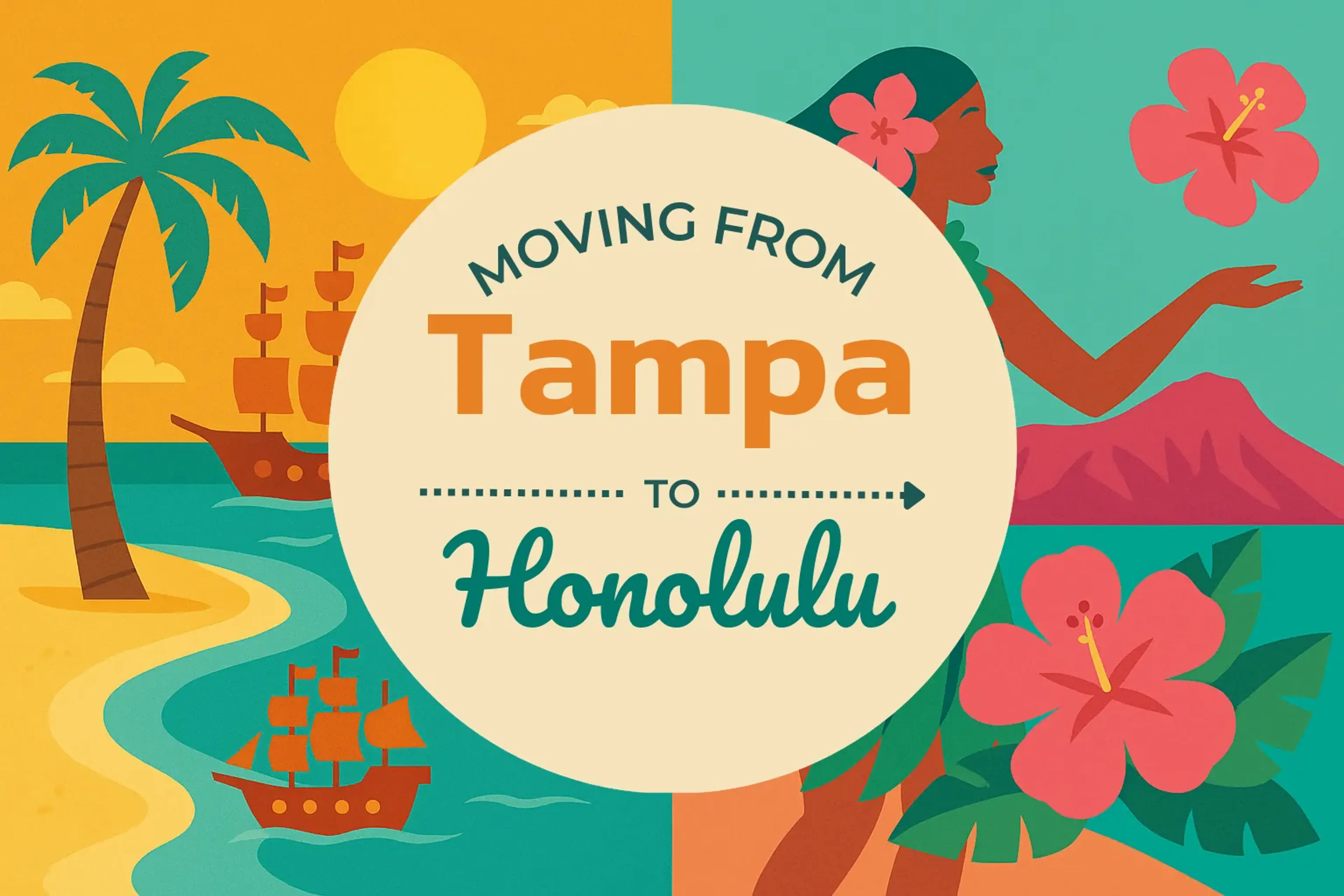 Side-by-side comparison of Tampa to Honolulu moving companies