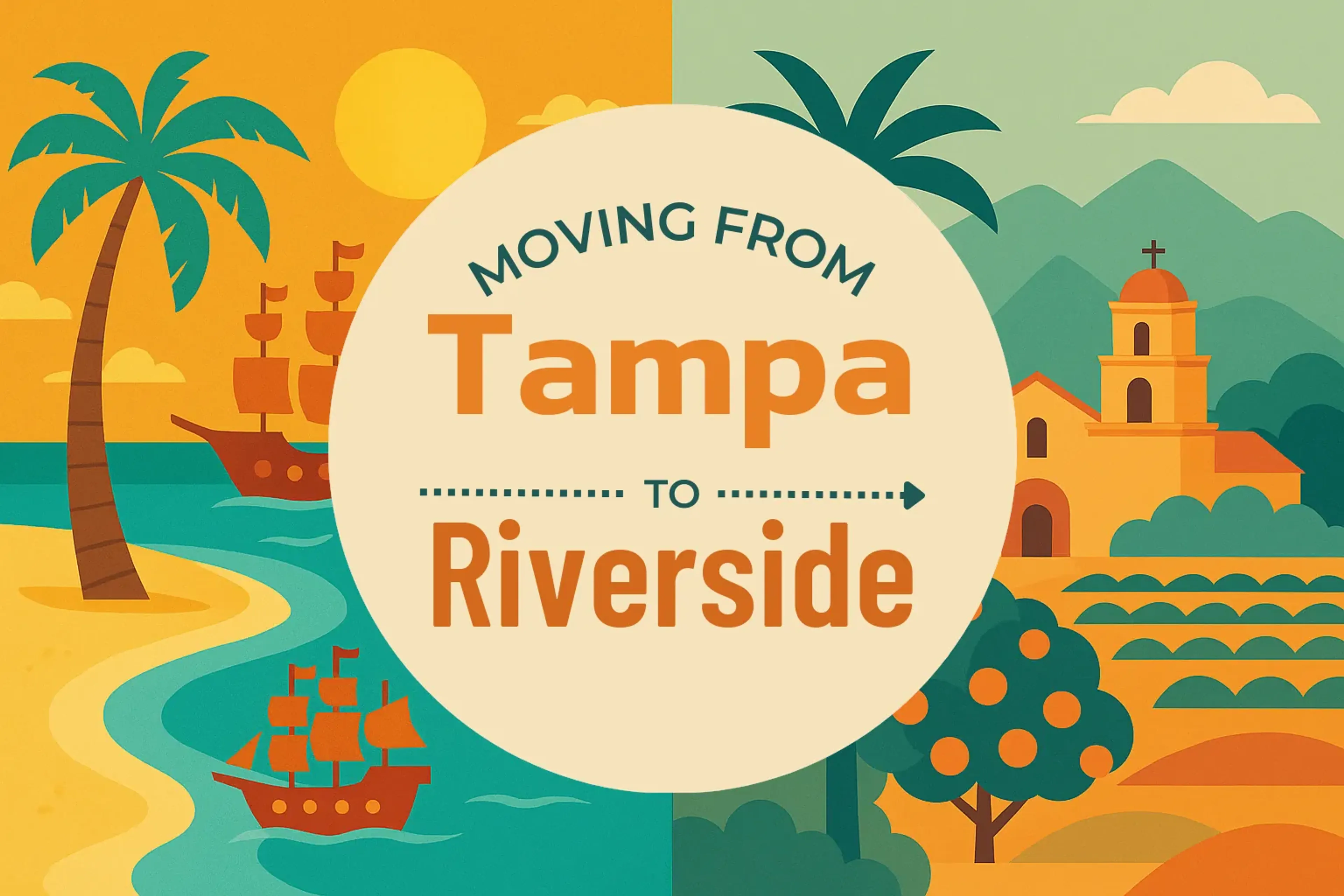 Side-by-side comparison of Tampa to Riverside moving companies