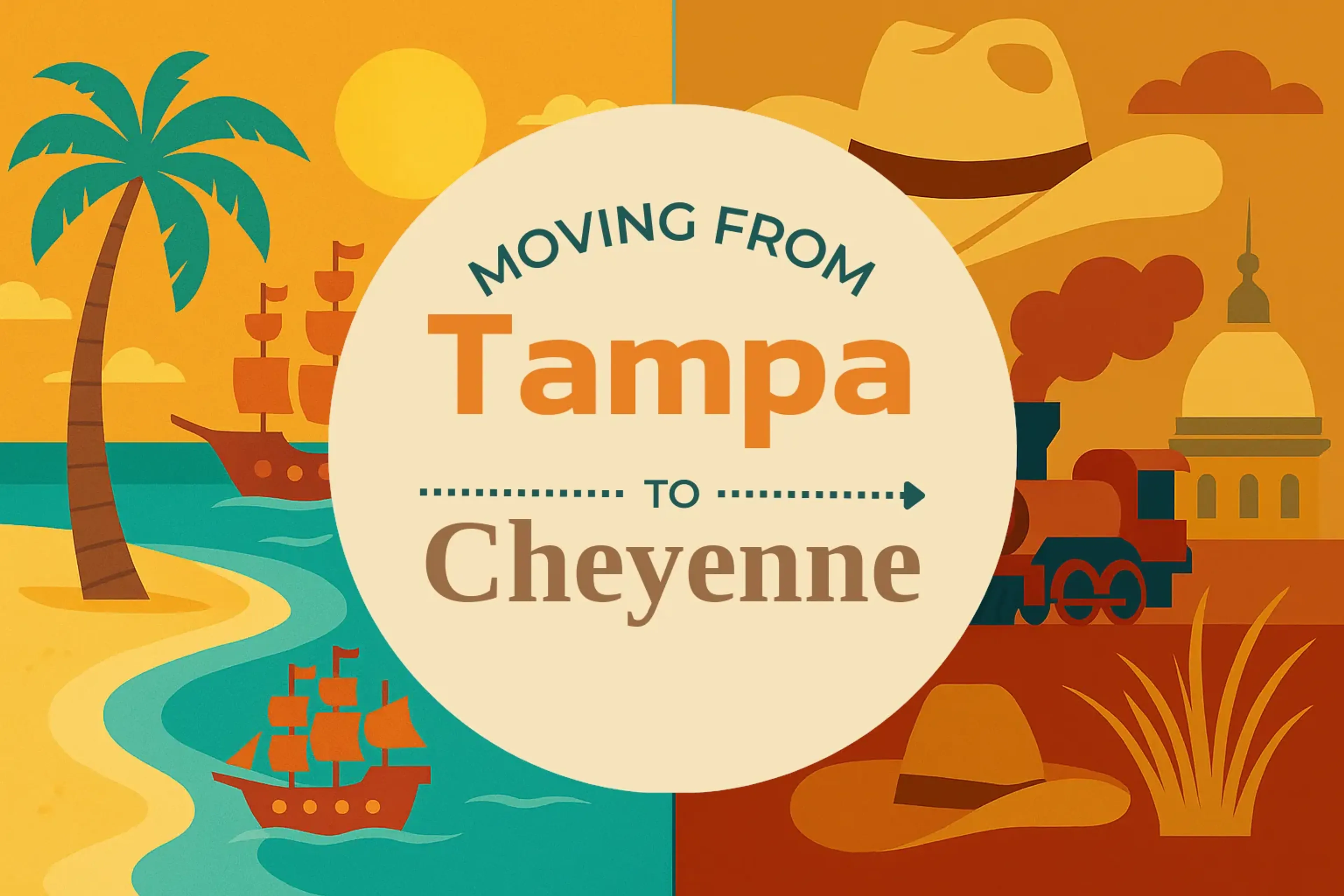 Side-by-side comparison of Tampa to Cheyenne moving companies