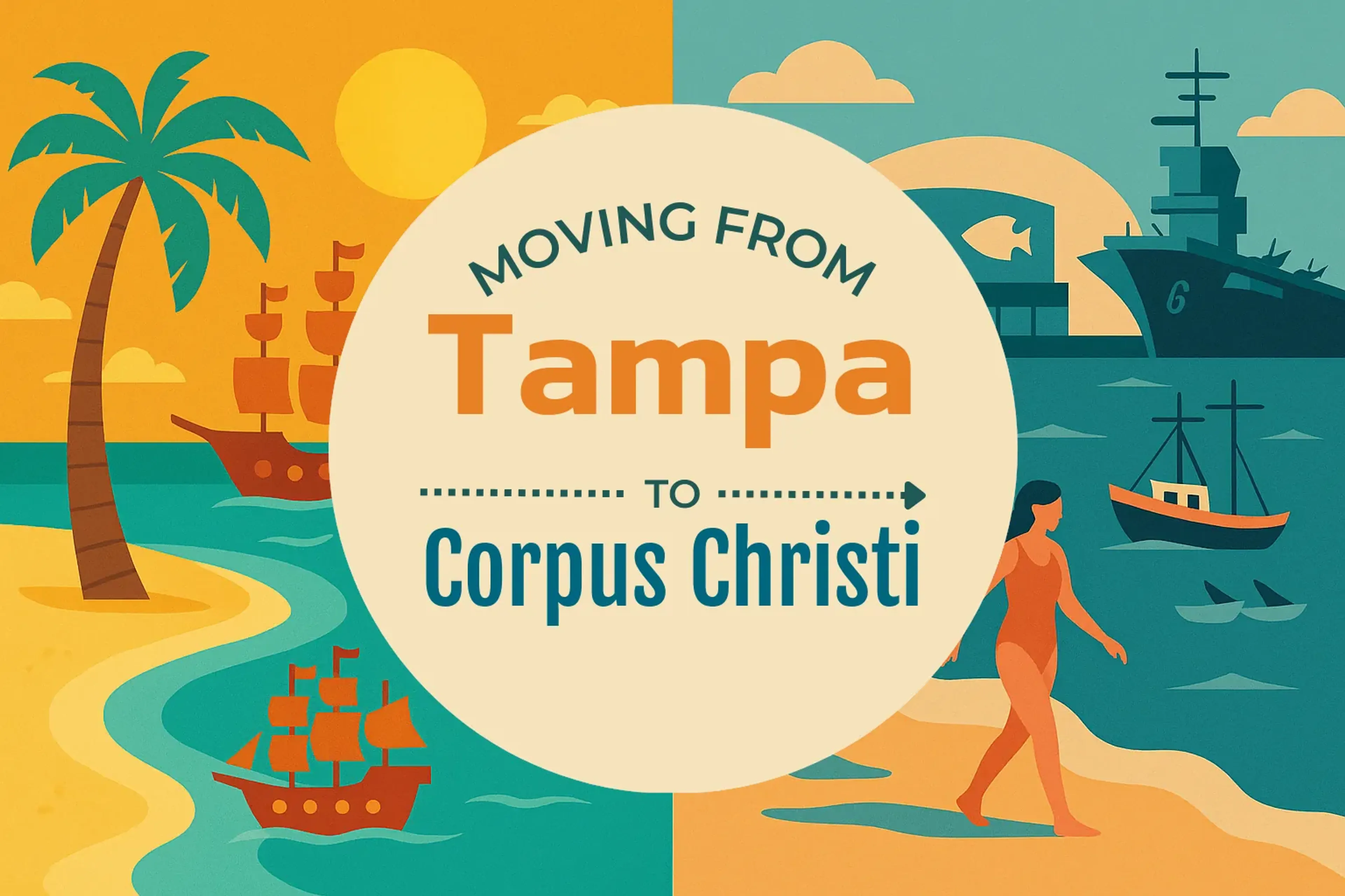 Side-by-side comparison of Tampa to Corpus Christi moving companies