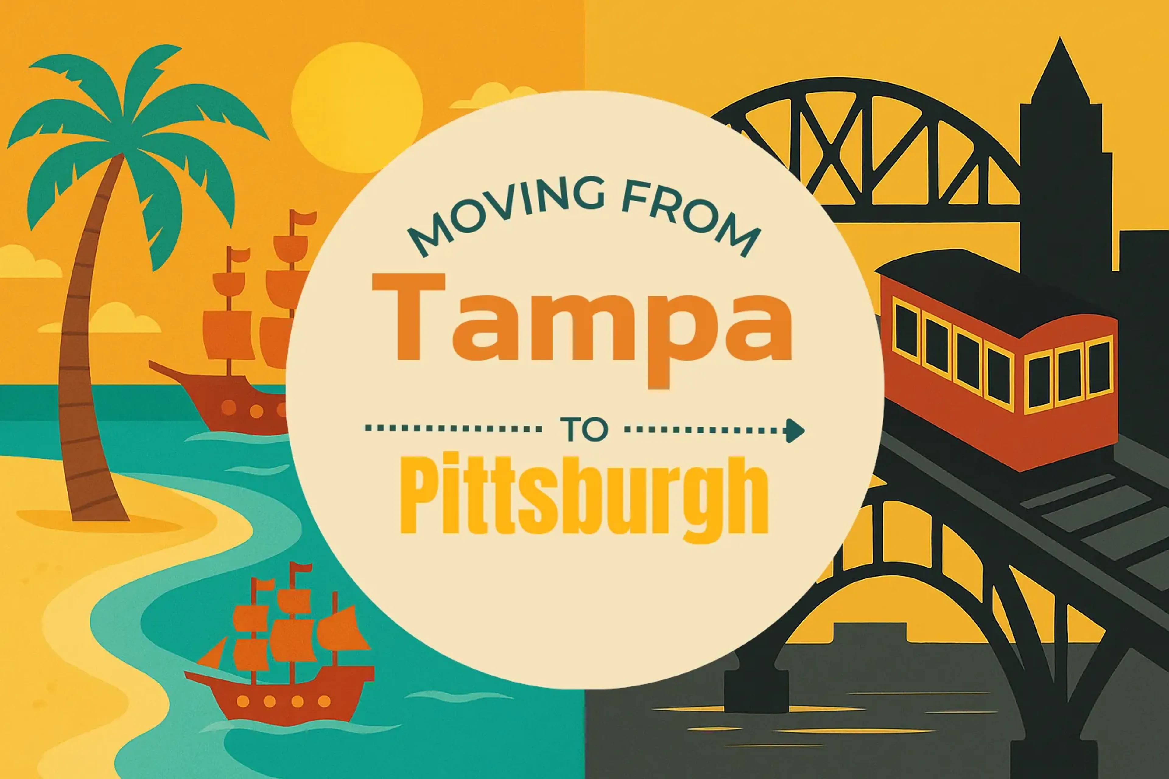 Side-by-side comparison of Tampa to Pittsburgh moving companies