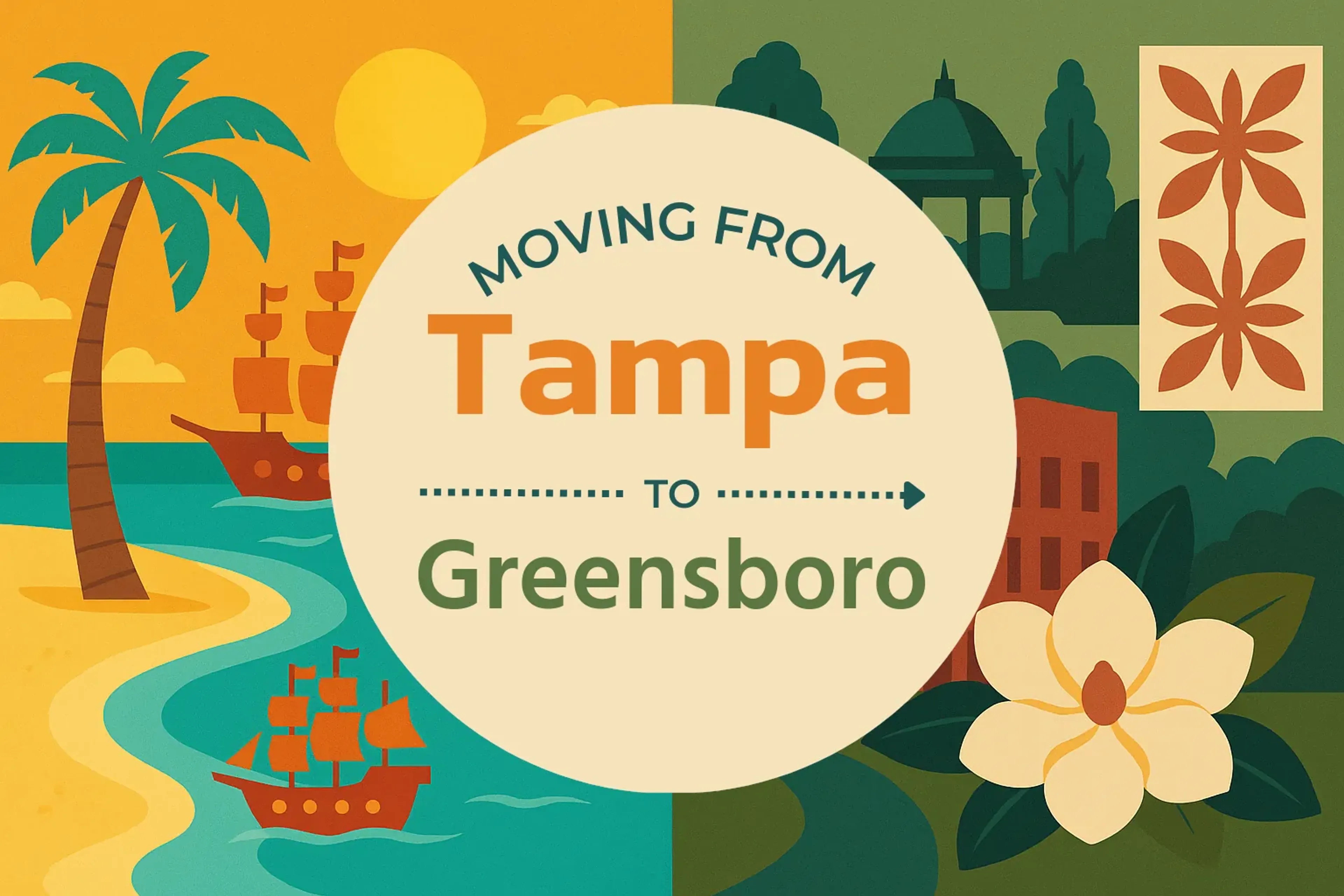 Side-by-side comparison of Tampa to Greensboro moving companies