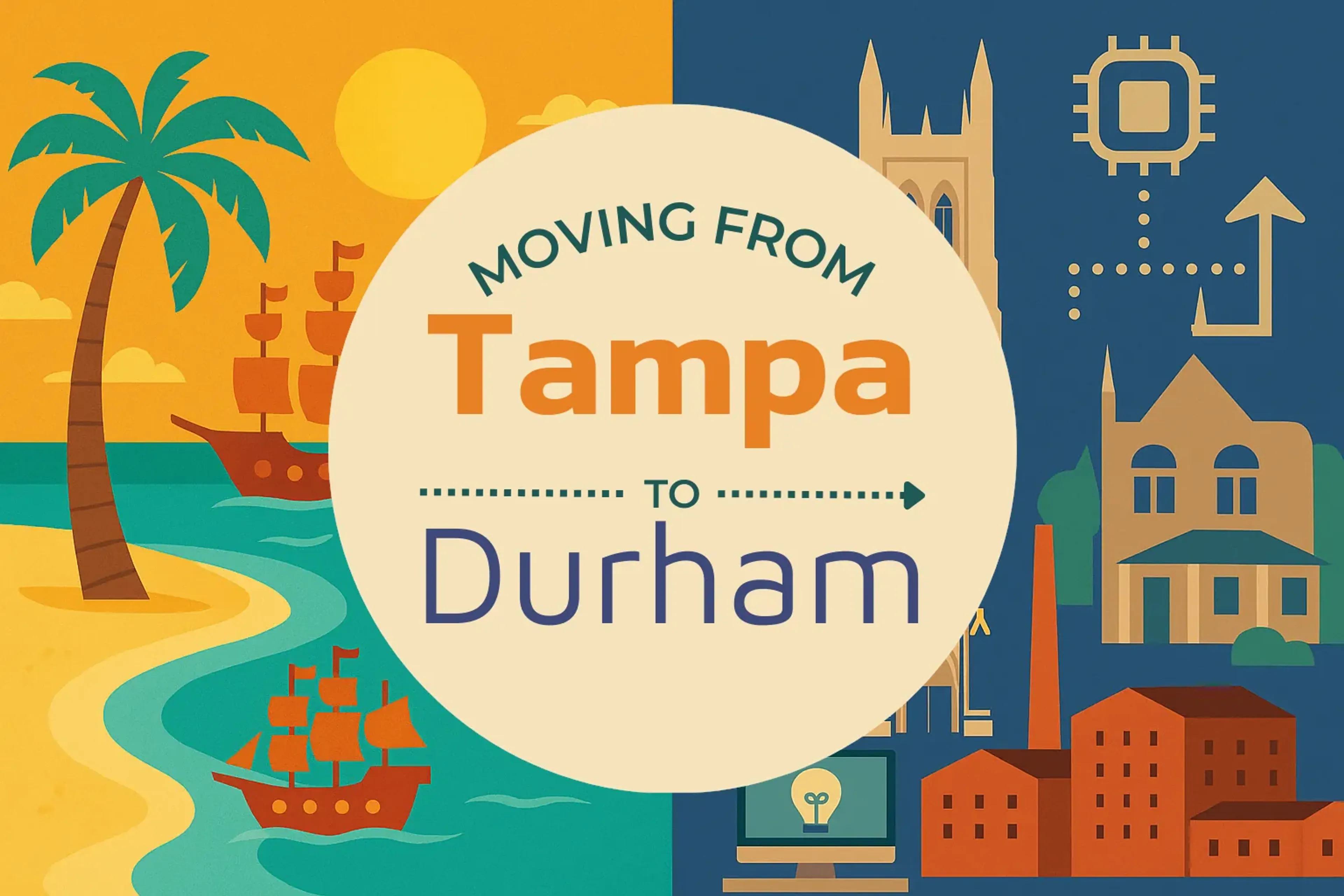 Side-by-side comparison of Tampa to Durham moving companies