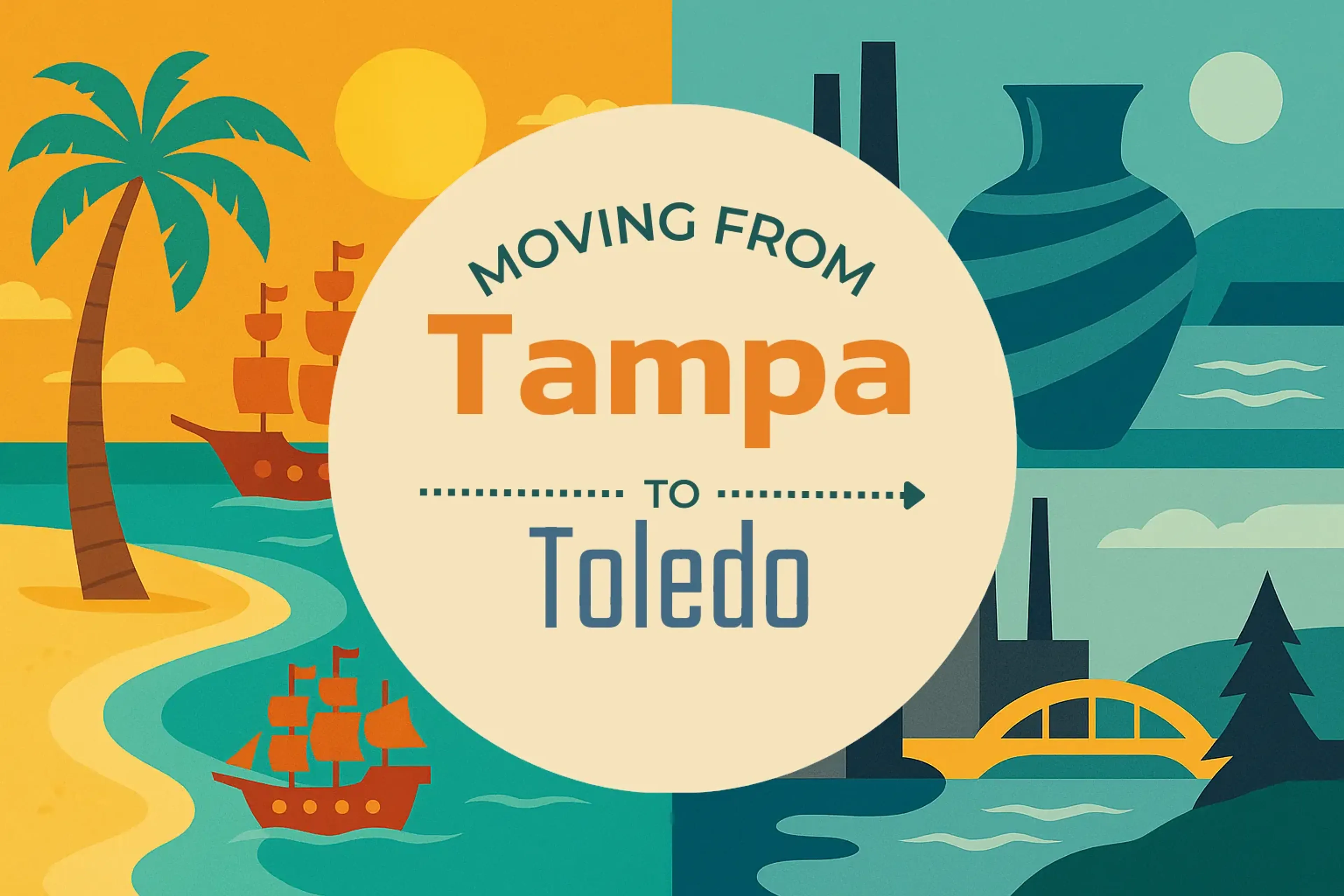 Side-by-side comparison of Tampa to Toledo moving companies