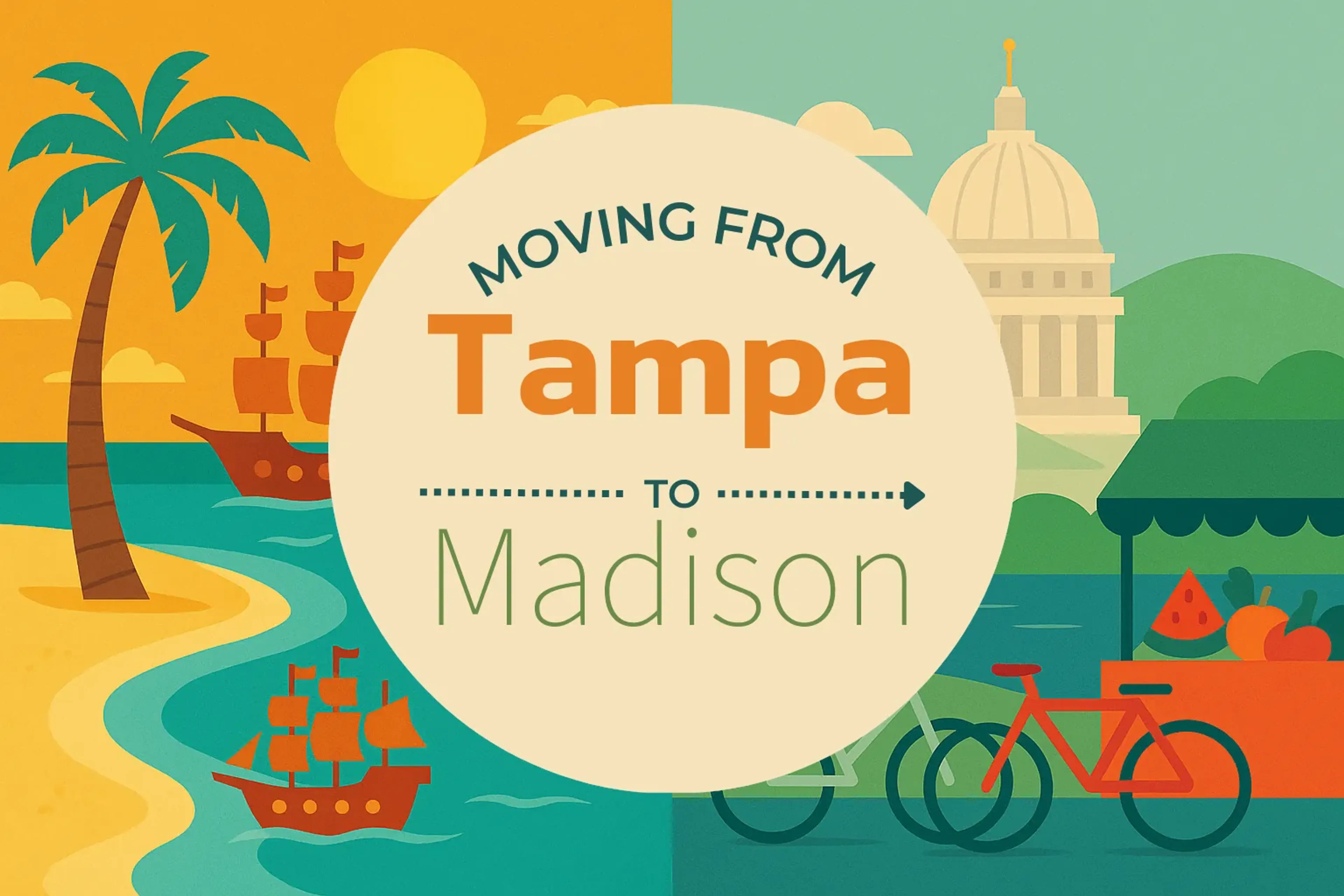 Side-by-side comparison of Tampa to Madison moving companies