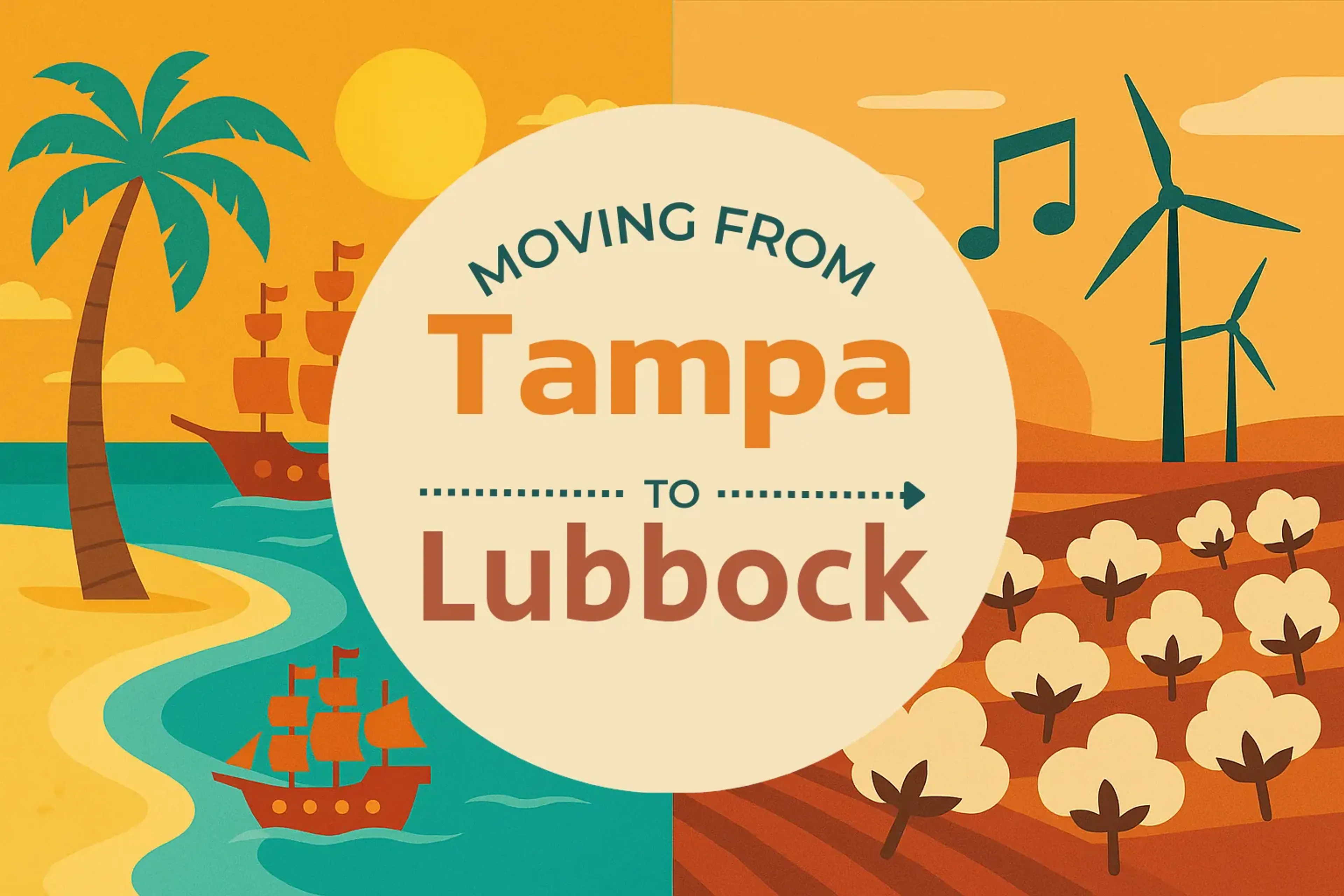 Side-by-side comparison of Tampa to Lubbock moving companies