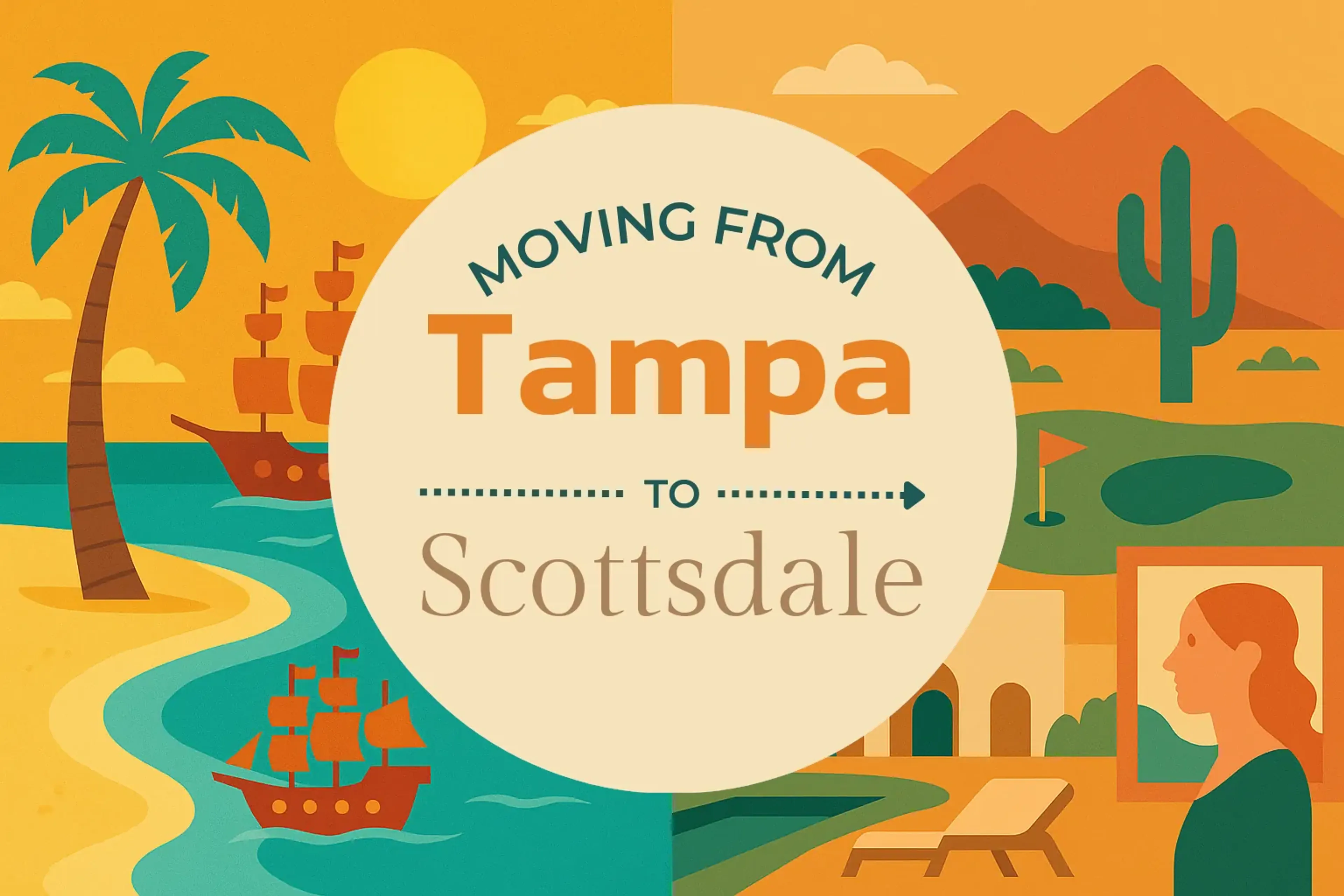Side-by-side comparison of Tampa to Scottsdale moving companies