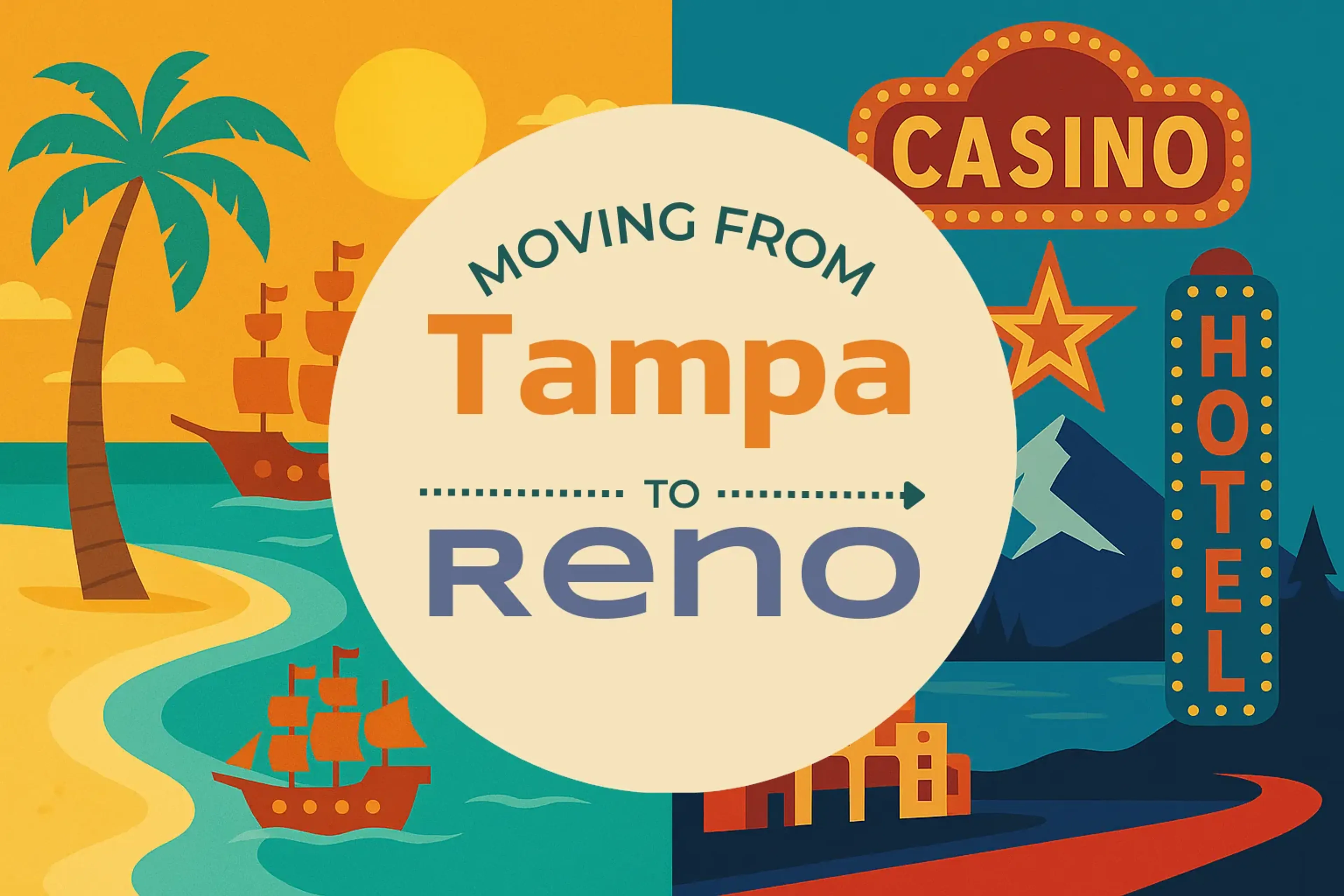 Side-by-side comparison of Tampa to Reno moving companies