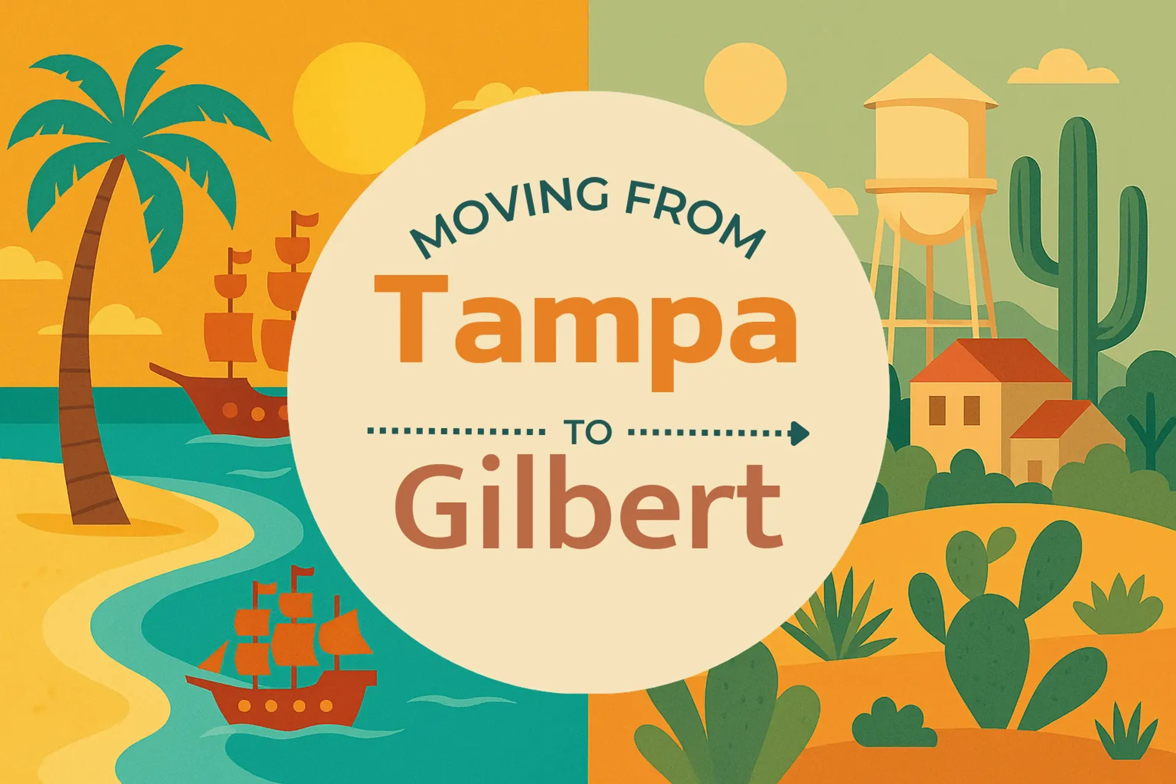Side-by-side comparison of Tampa to Gilbert moving companies