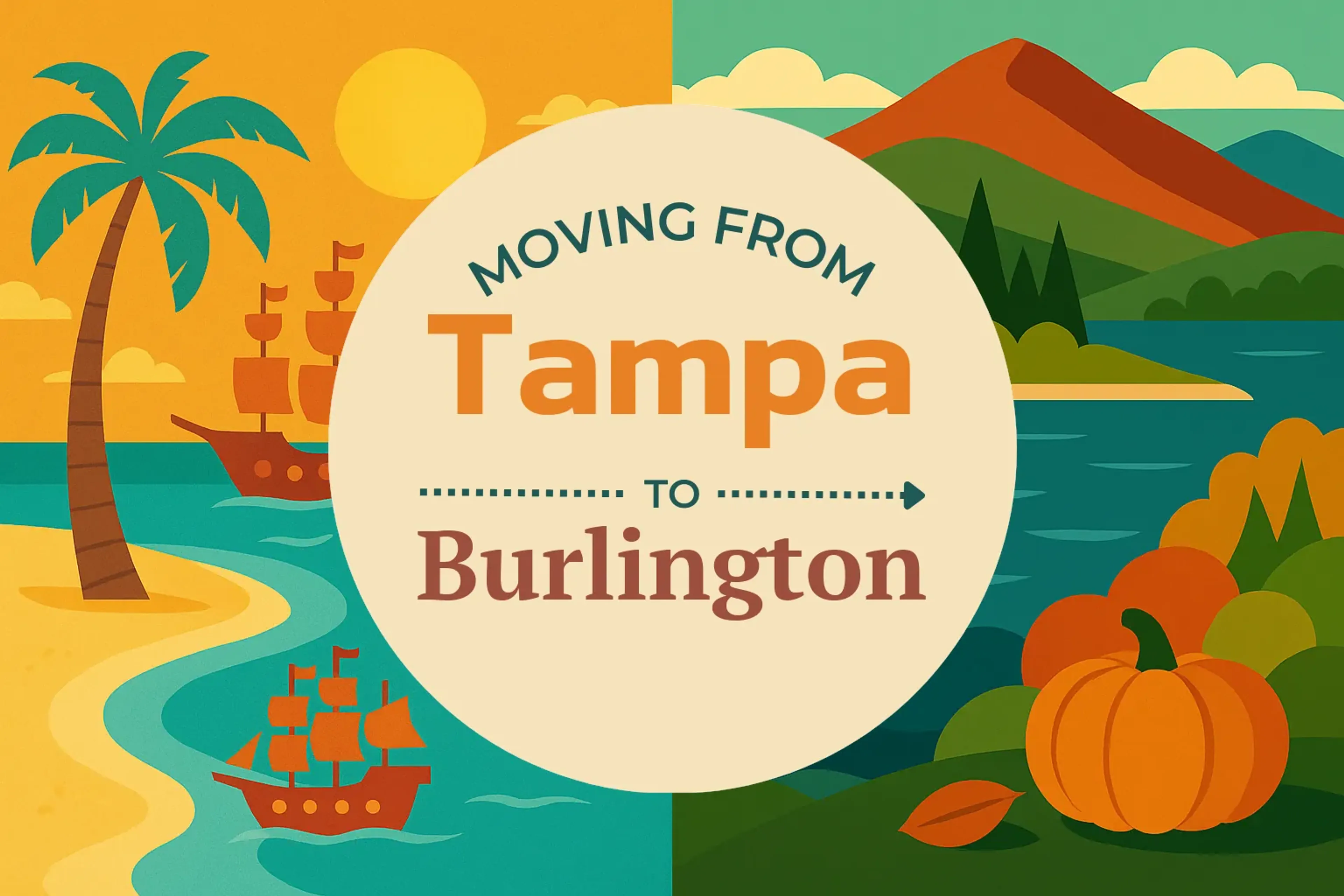 Side-by-side comparison of Tampa to Burlington moving companies