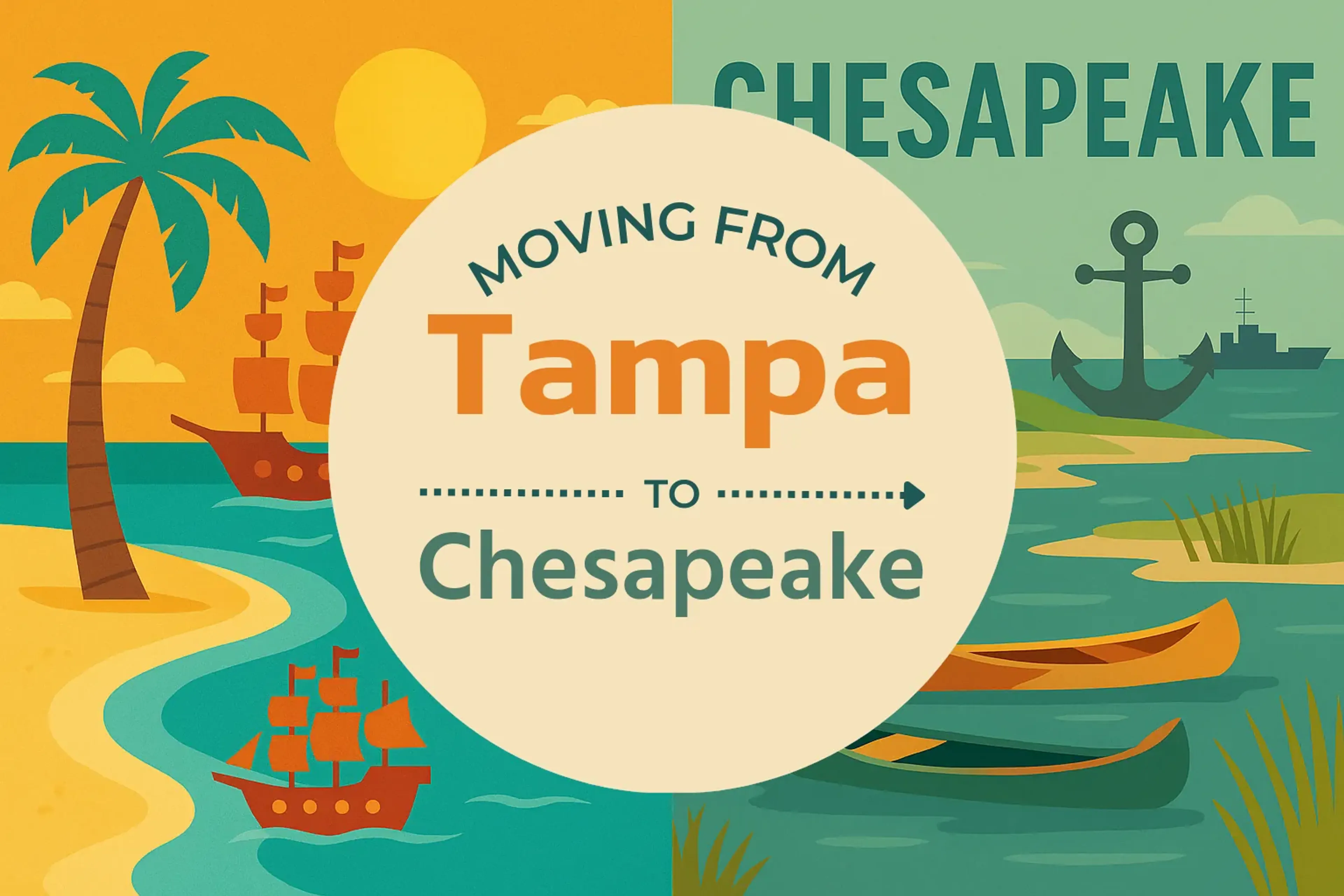 Side-by-side comparison of Tampa to Chesapeake moving companies