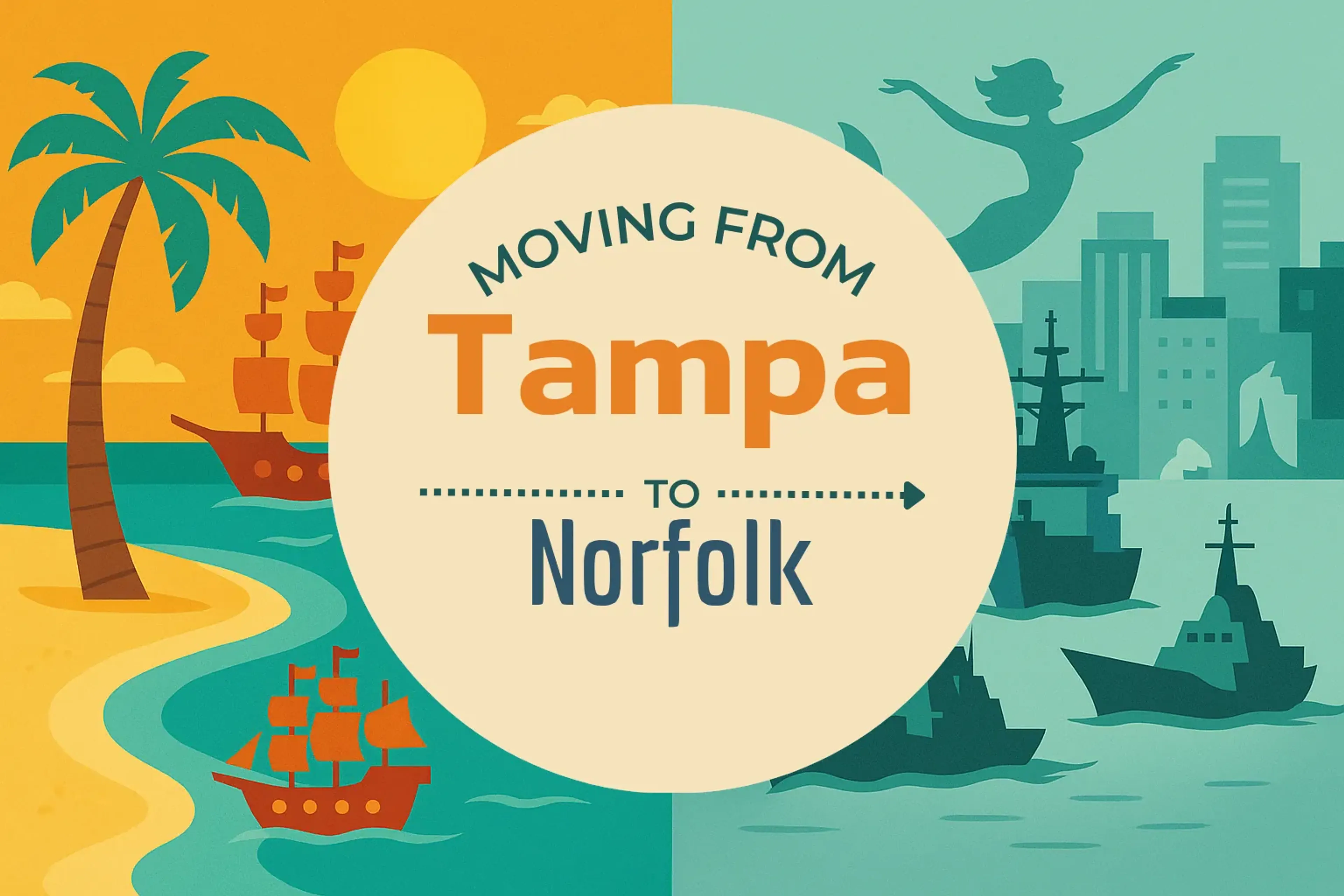 Side-by-side comparison of Tampa to Norfolk moving companies