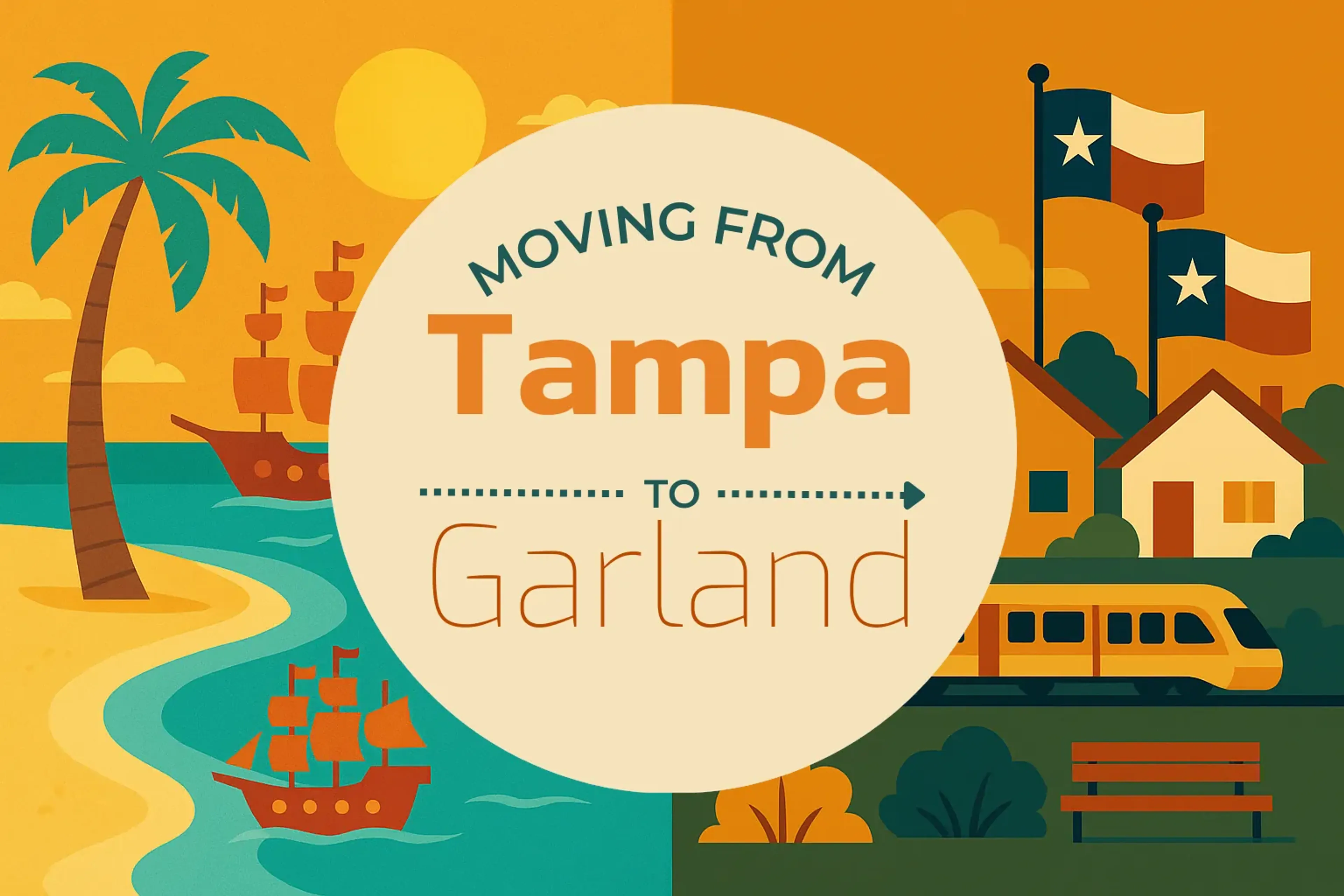 Side-by-side comparison of Tampa to Garland moving companies