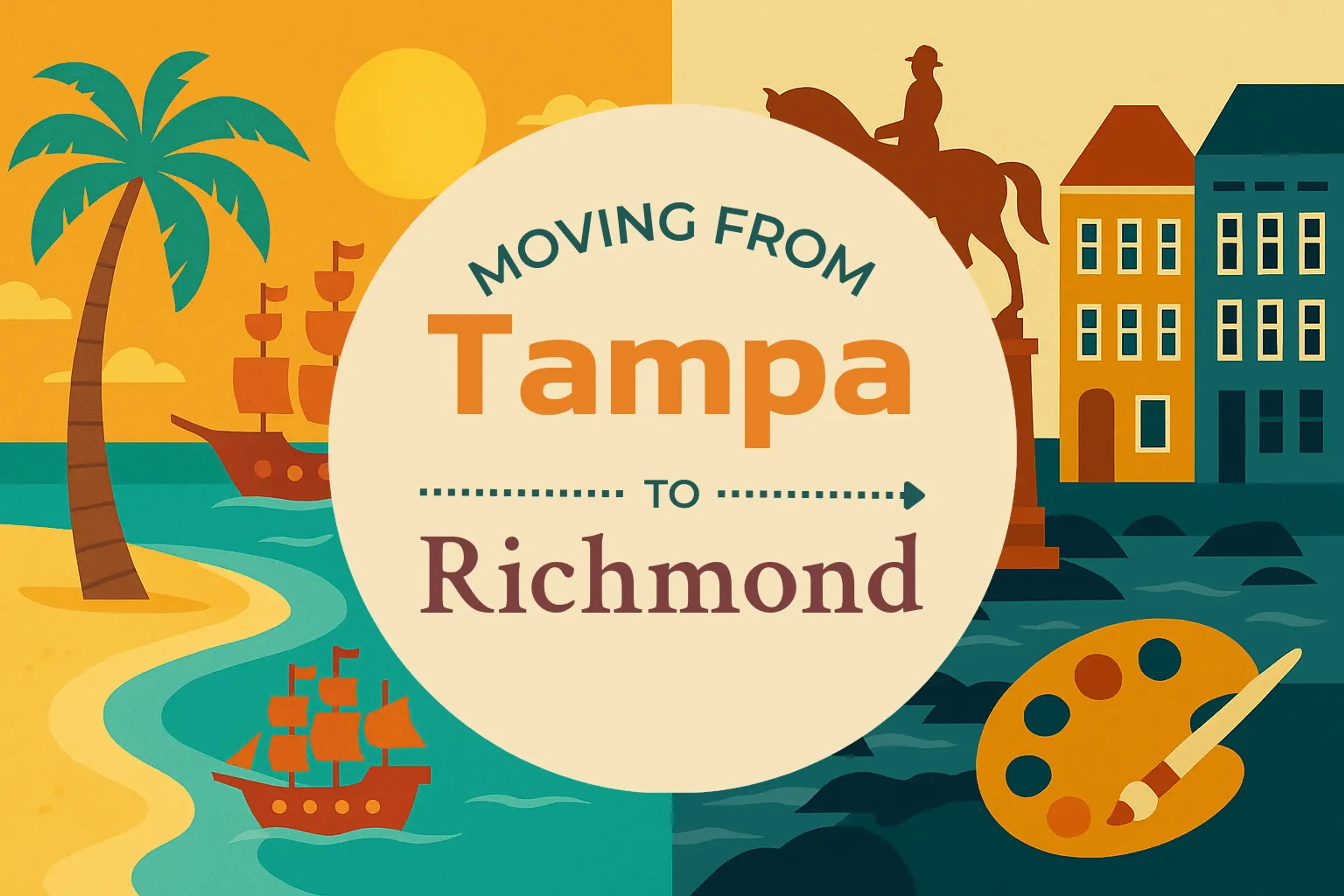 Side-by-side comparison of Tampa to Richmond moving companies
