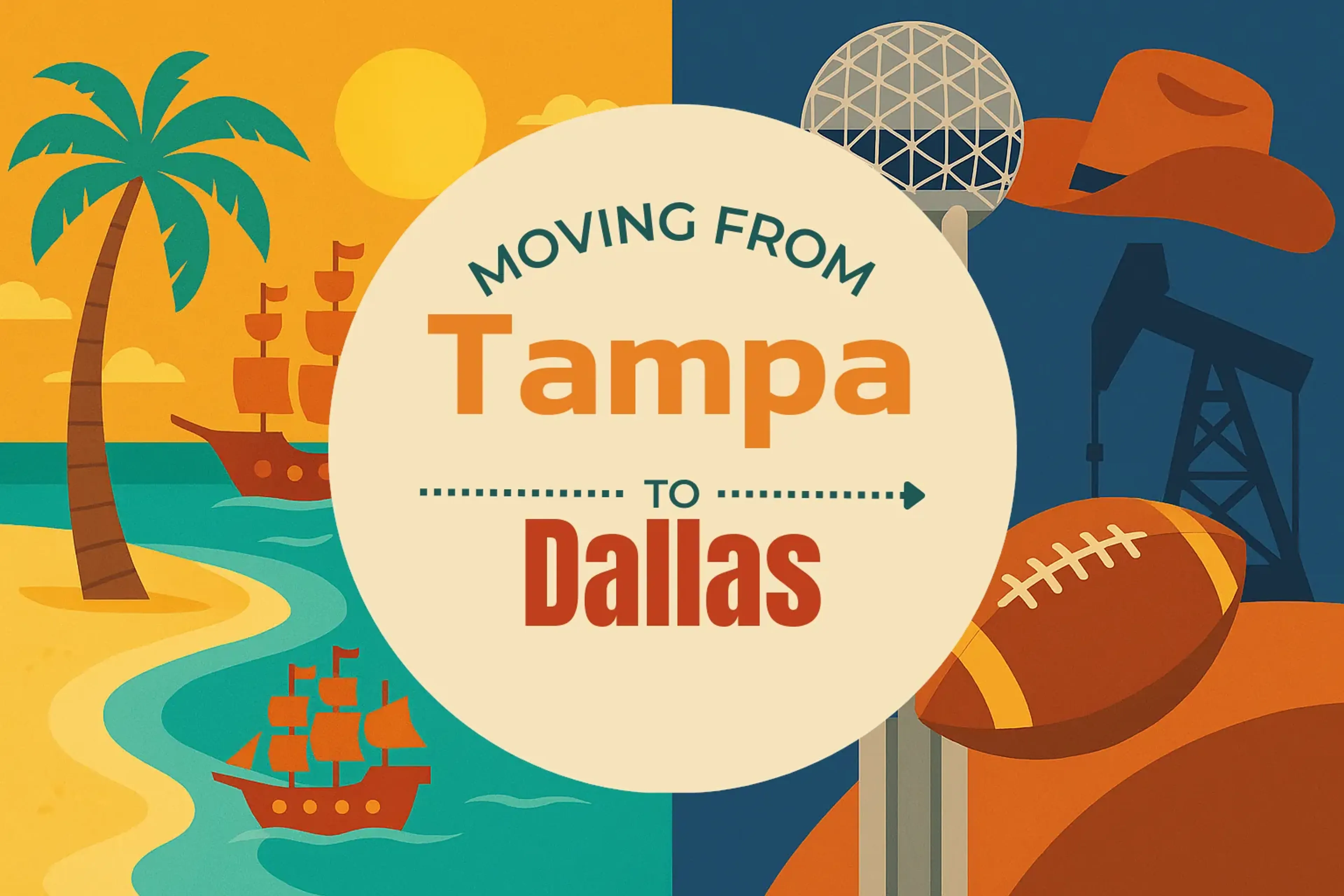 Side-by-side comparison of Tampa to Dallas moving companies