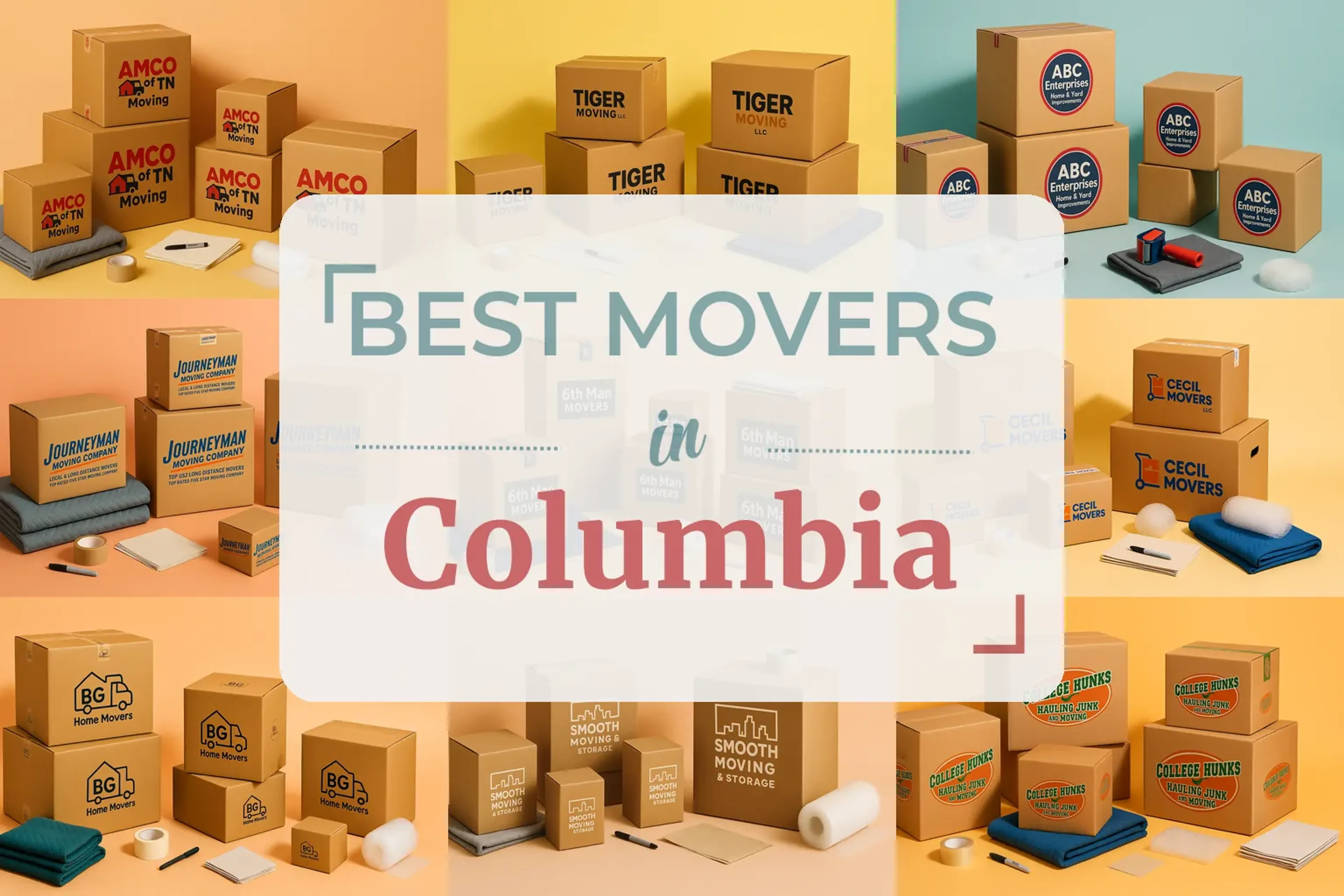 Side-by-side comparison of Columbia moving companies