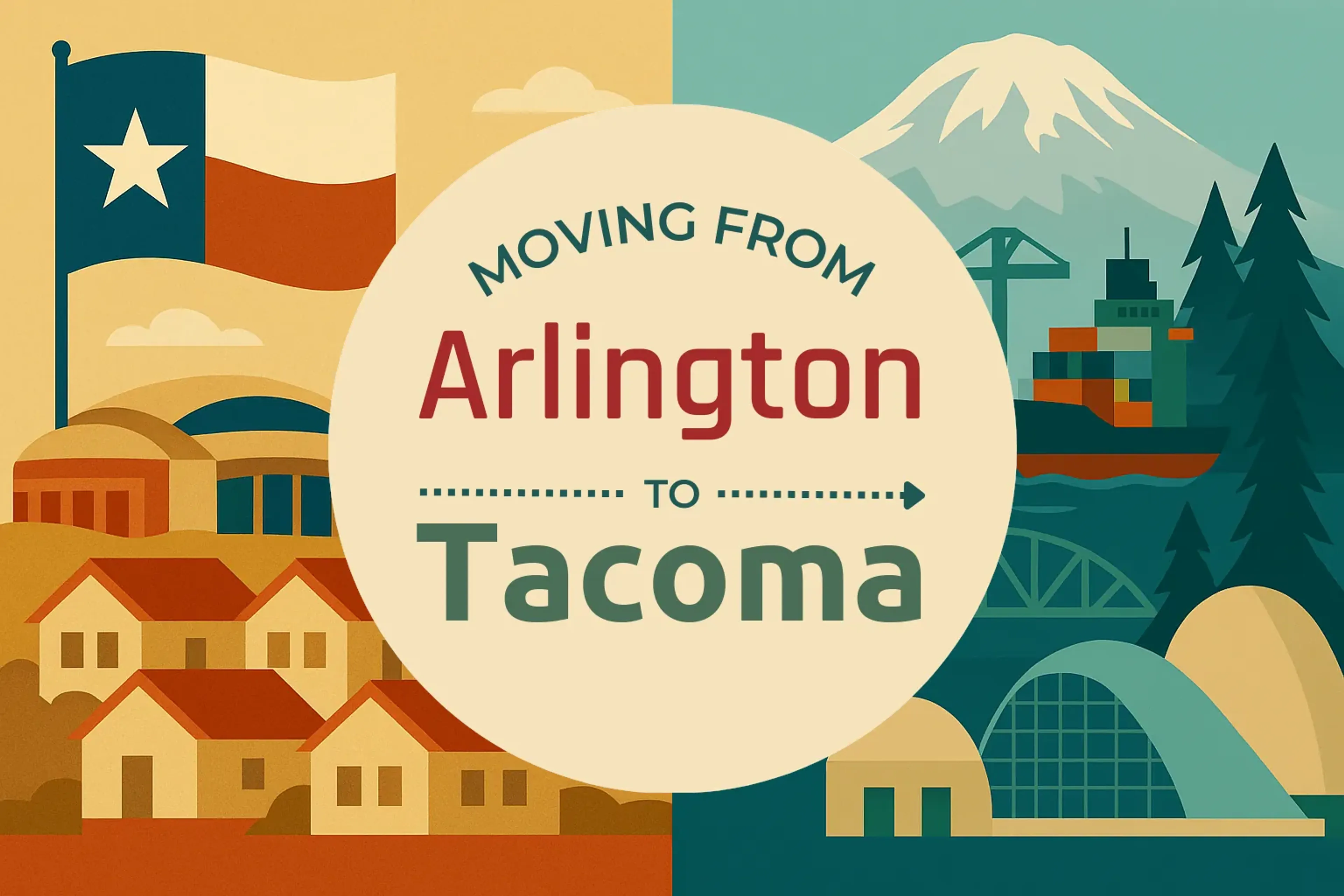 Side-by-side comparison of Arlington to Tacoma moving companies
