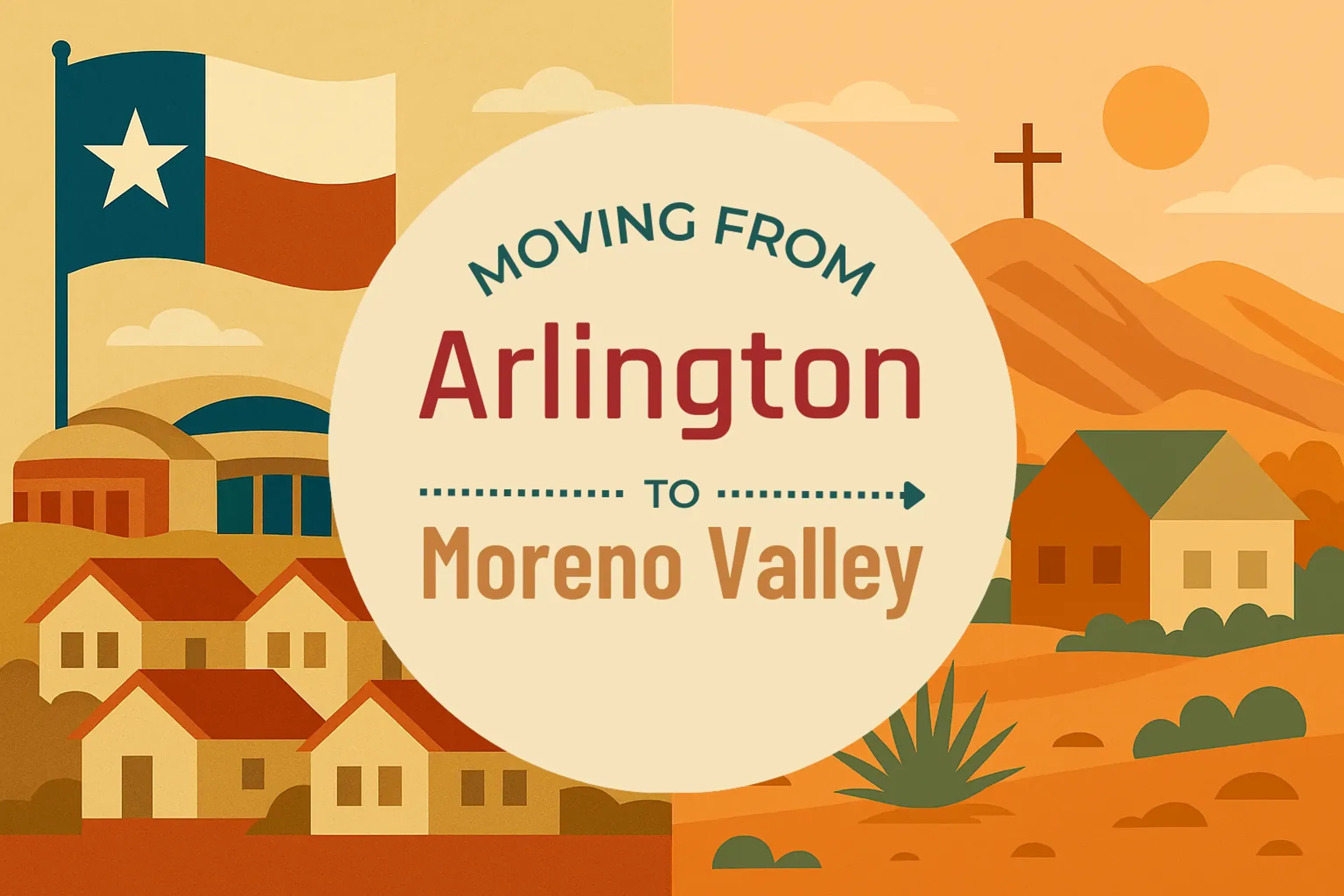 Side-by-side comparison of Arlington to Moreno Valley moving companies