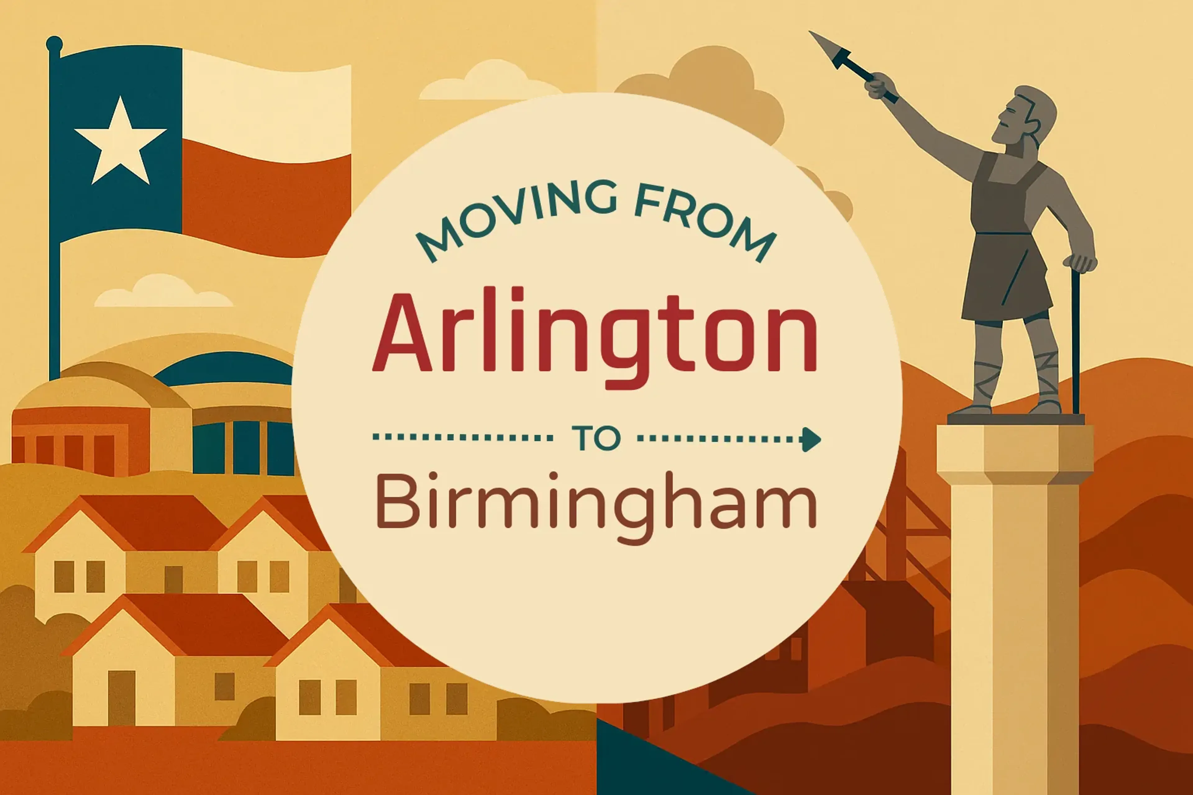 Side-by-side comparison of Arlington to Birmingham moving companies