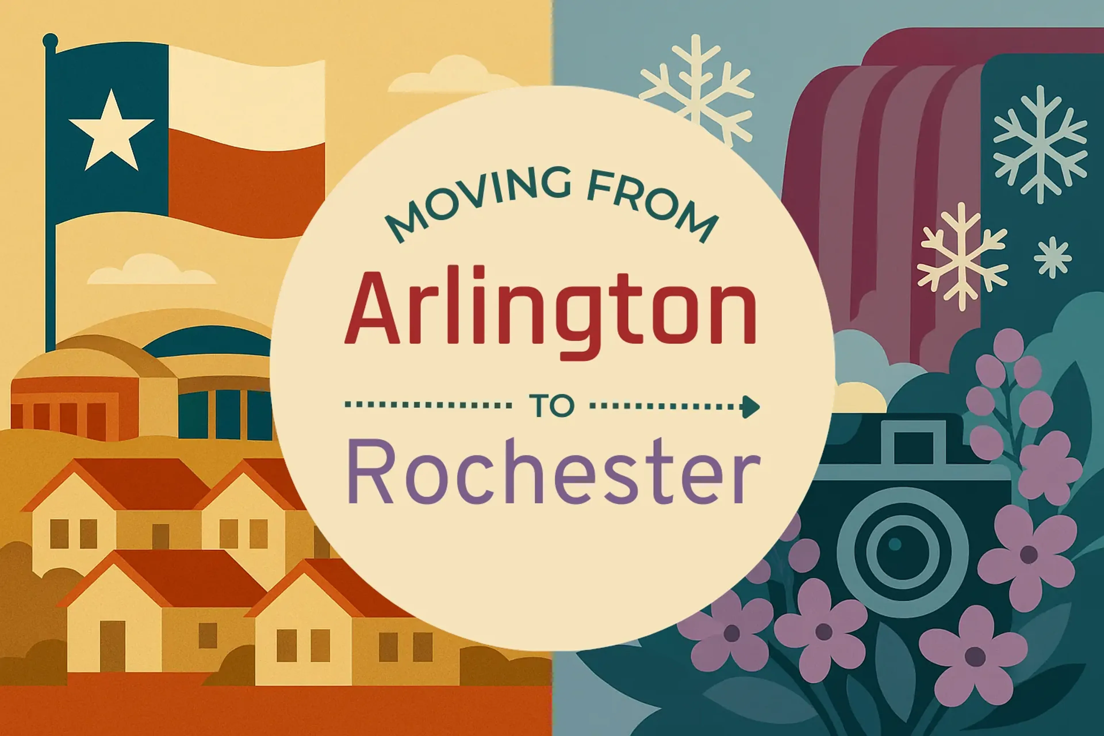 Side-by-side comparison of Arlington to Rochester moving companies