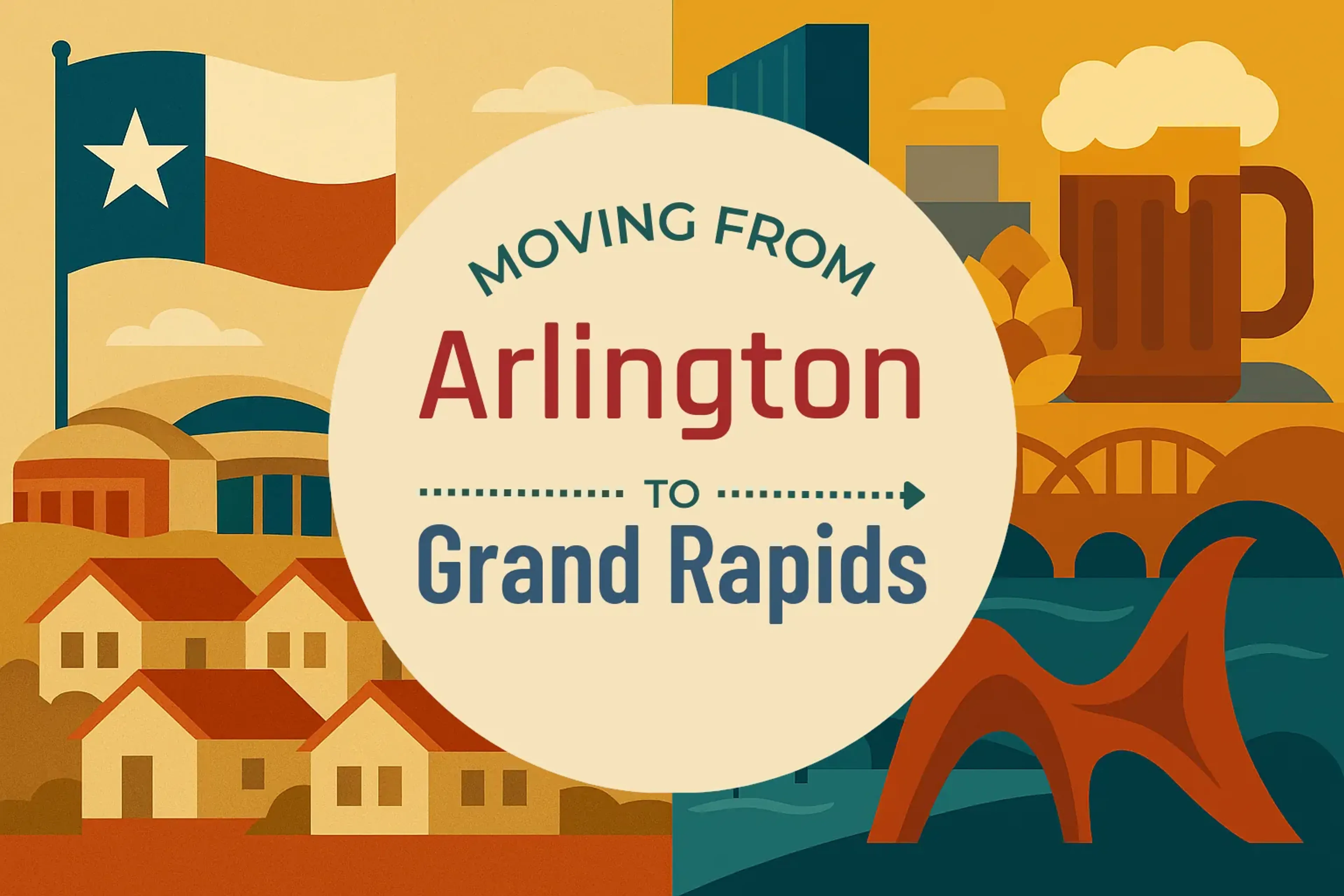 Side-by-side comparison of Arlington to Grand Rapids moving companies