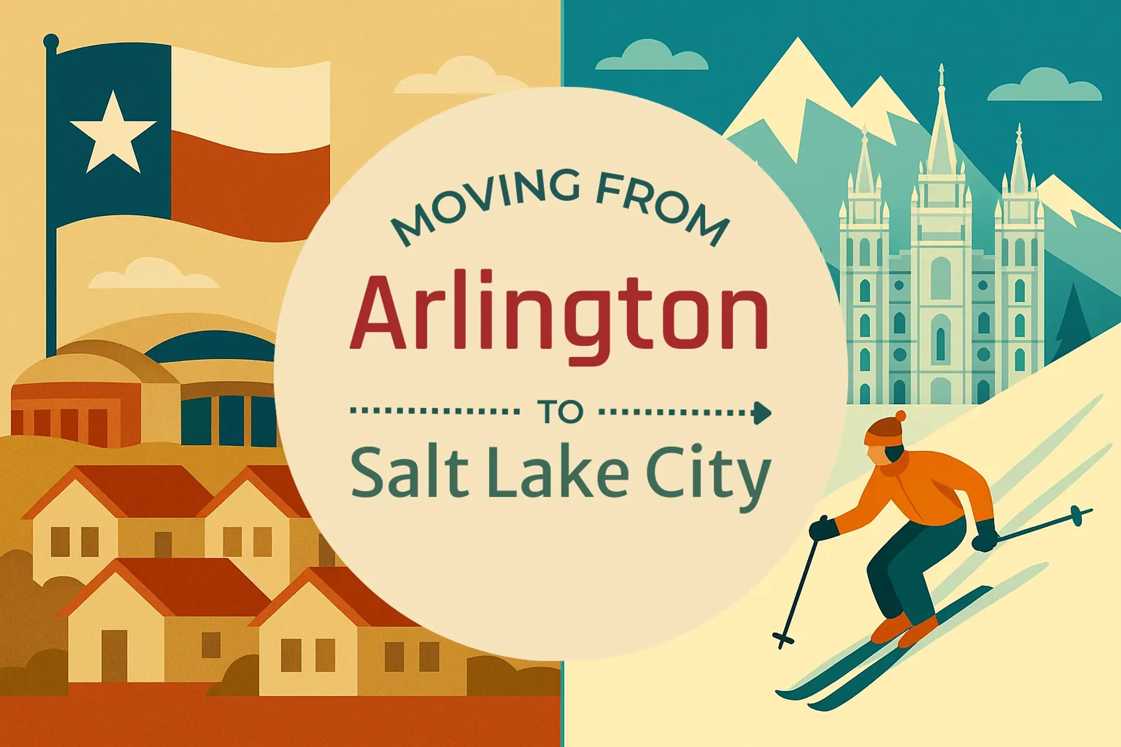 Side-by-side comparison of Arlington to Salt Lake City moving companies