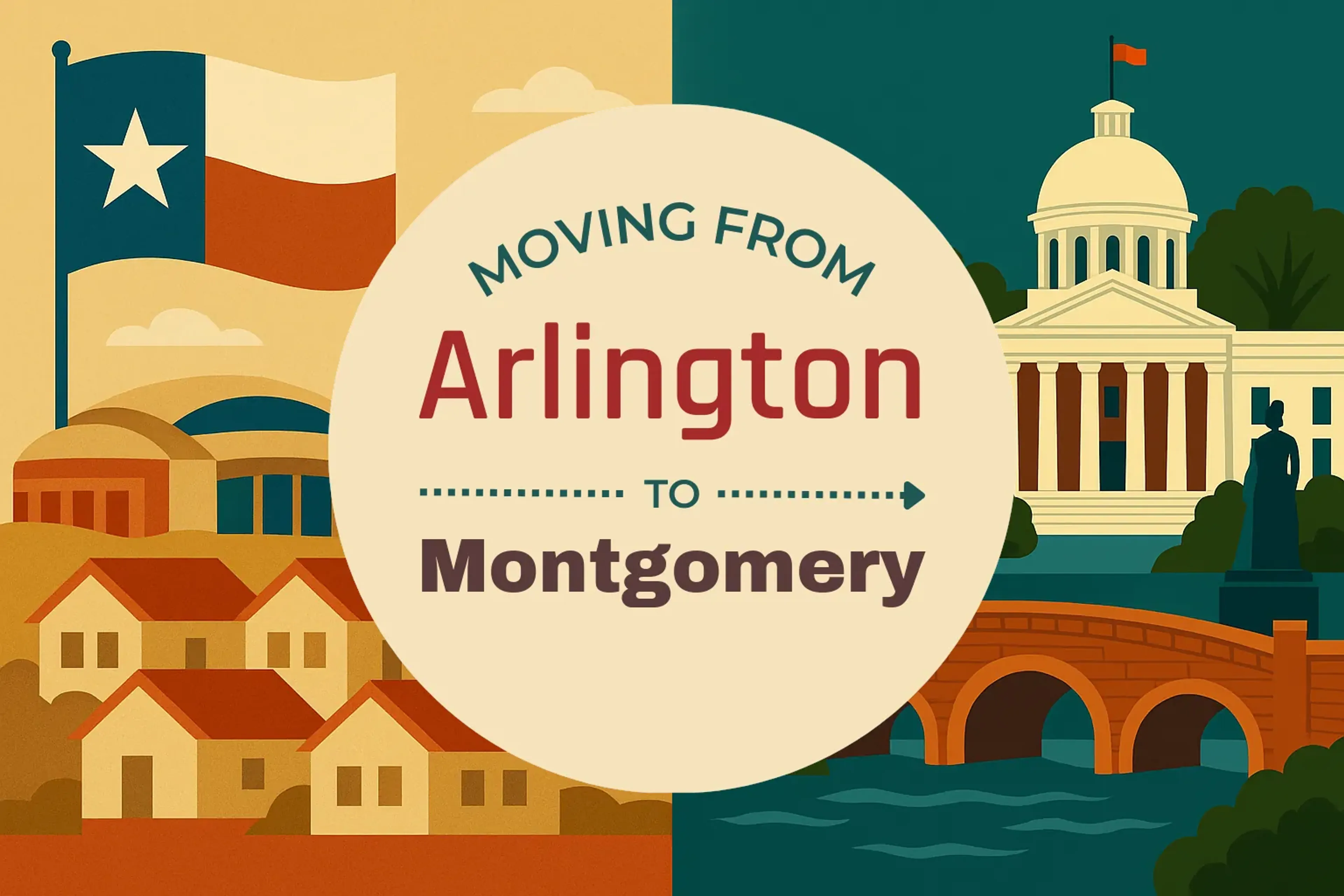 Side-by-side comparison of Arlington to Montgomery moving companies