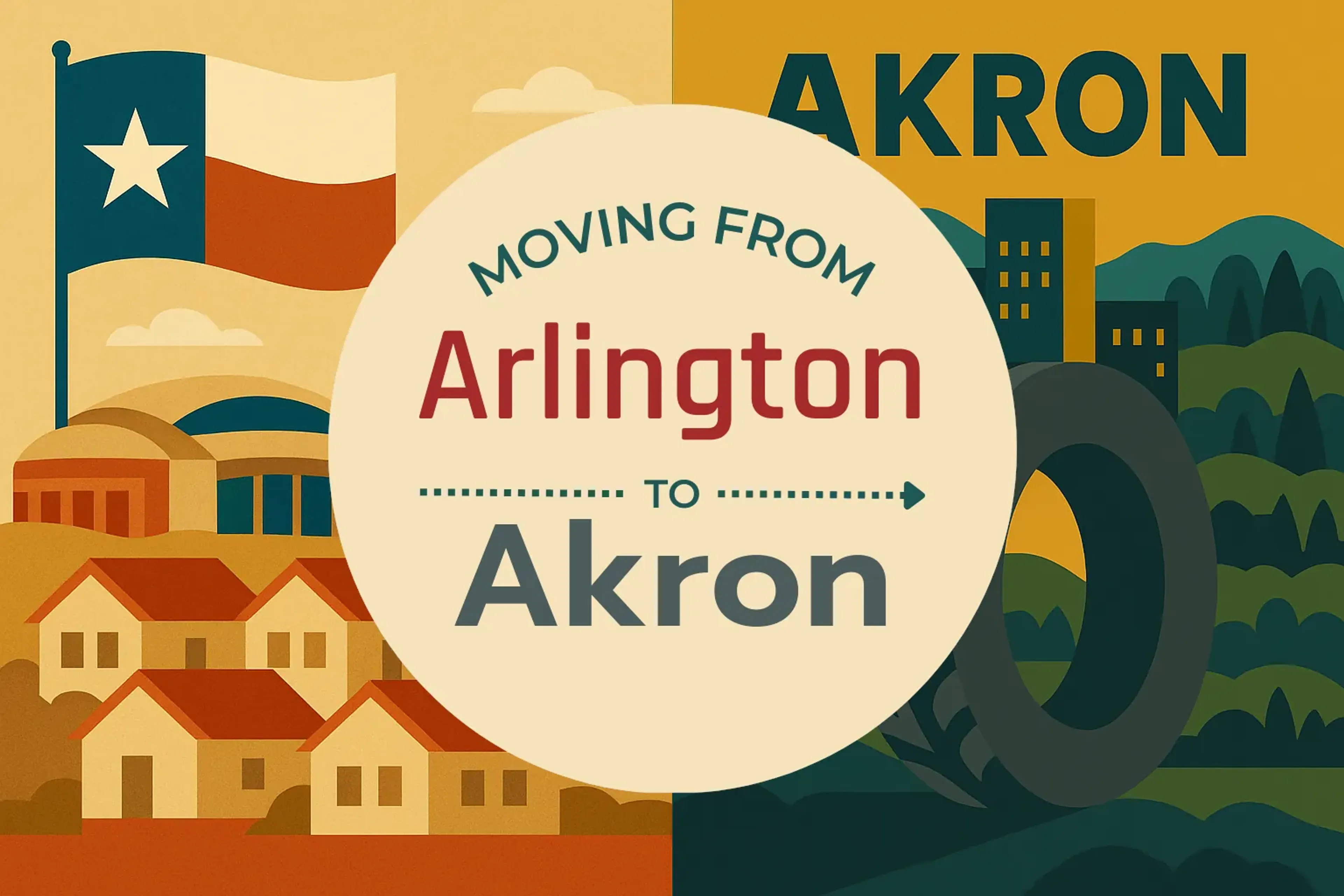 Side-by-side comparison of Arlington to Akron moving companies