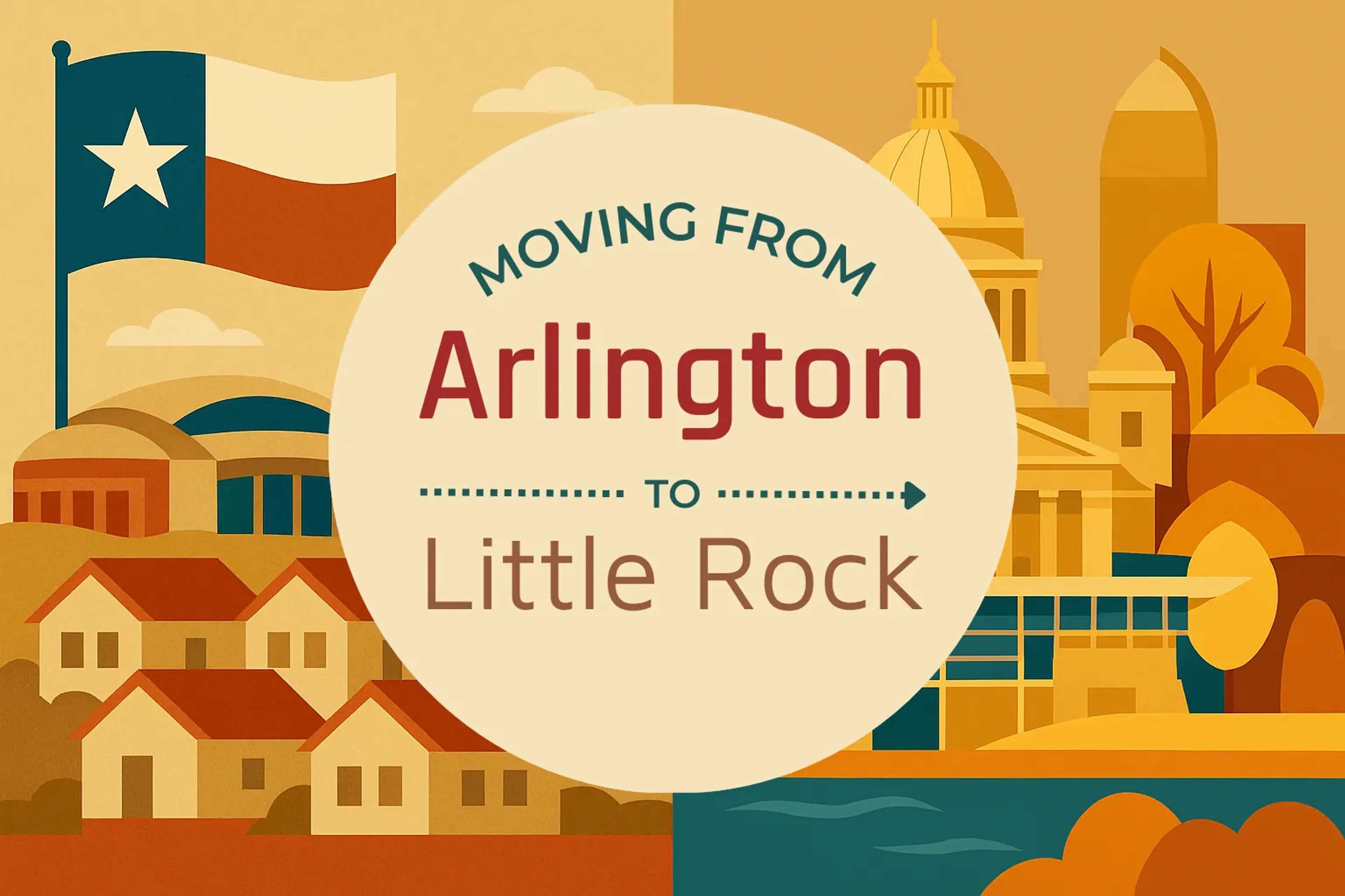 Side-by-side comparison of Arlington to Little Rock moving companies