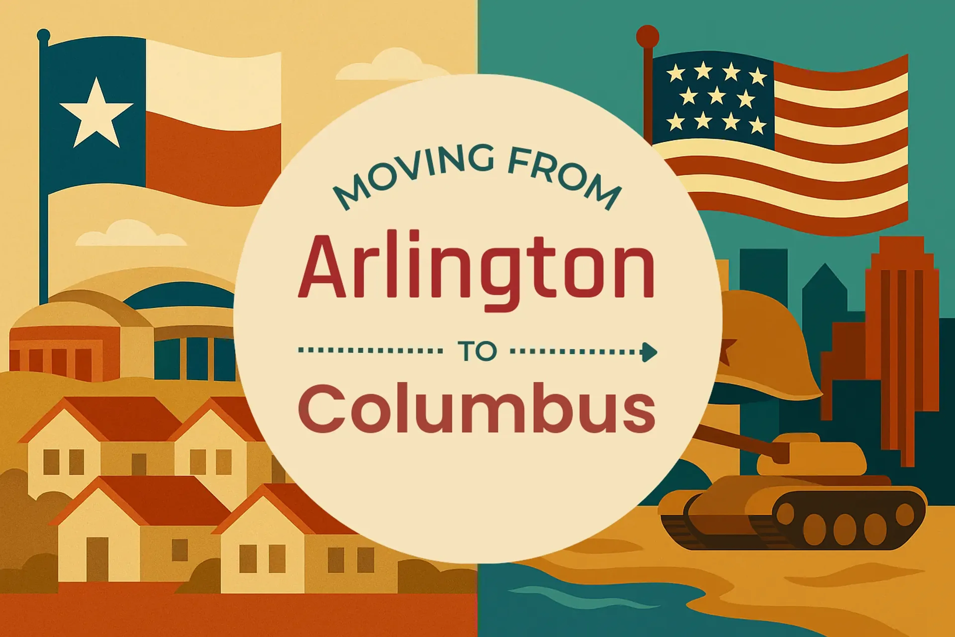 Side-by-side comparison of Arlington to Columbus moving companies