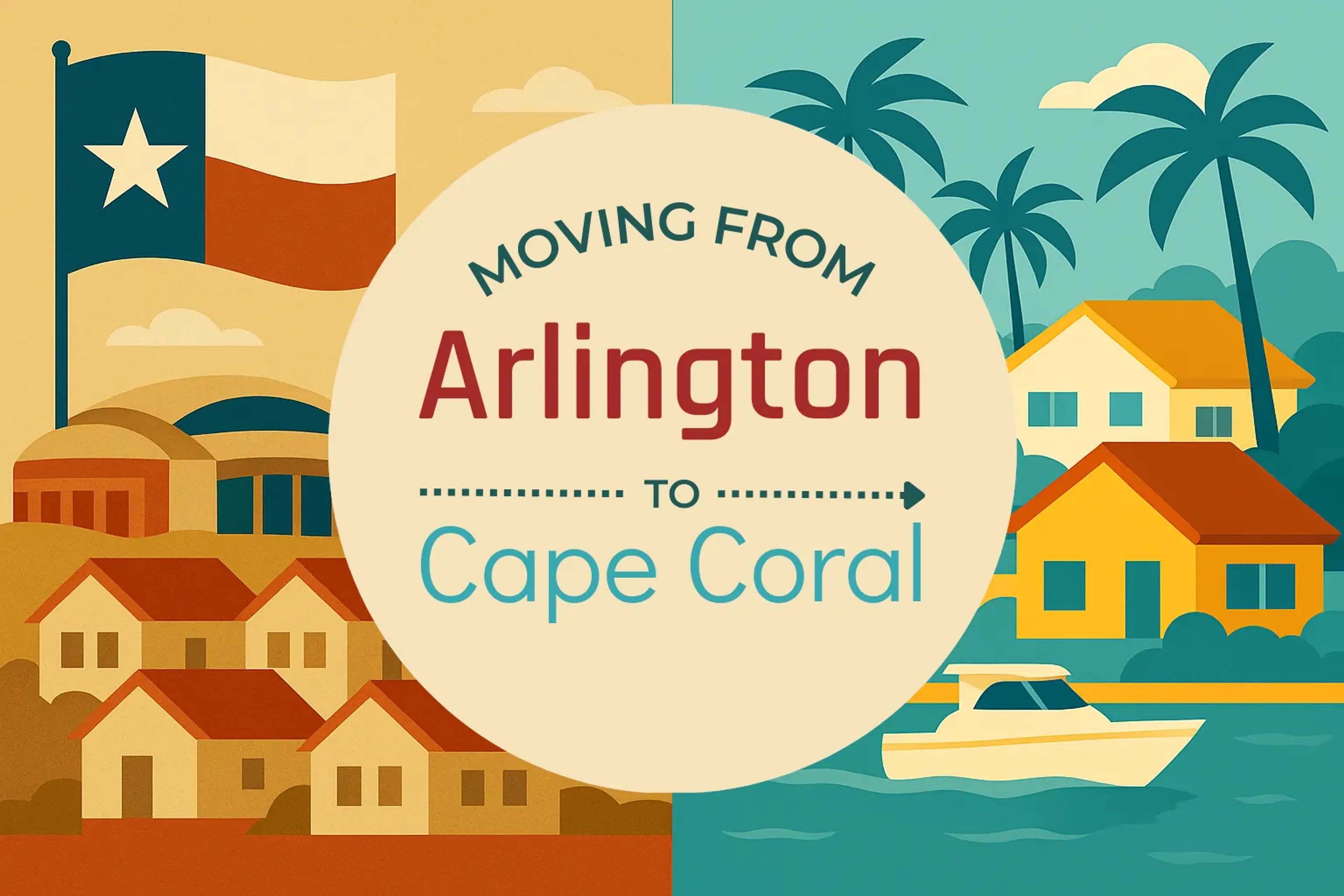Side-by-side comparison of Arlington to Cape Coral moving companies