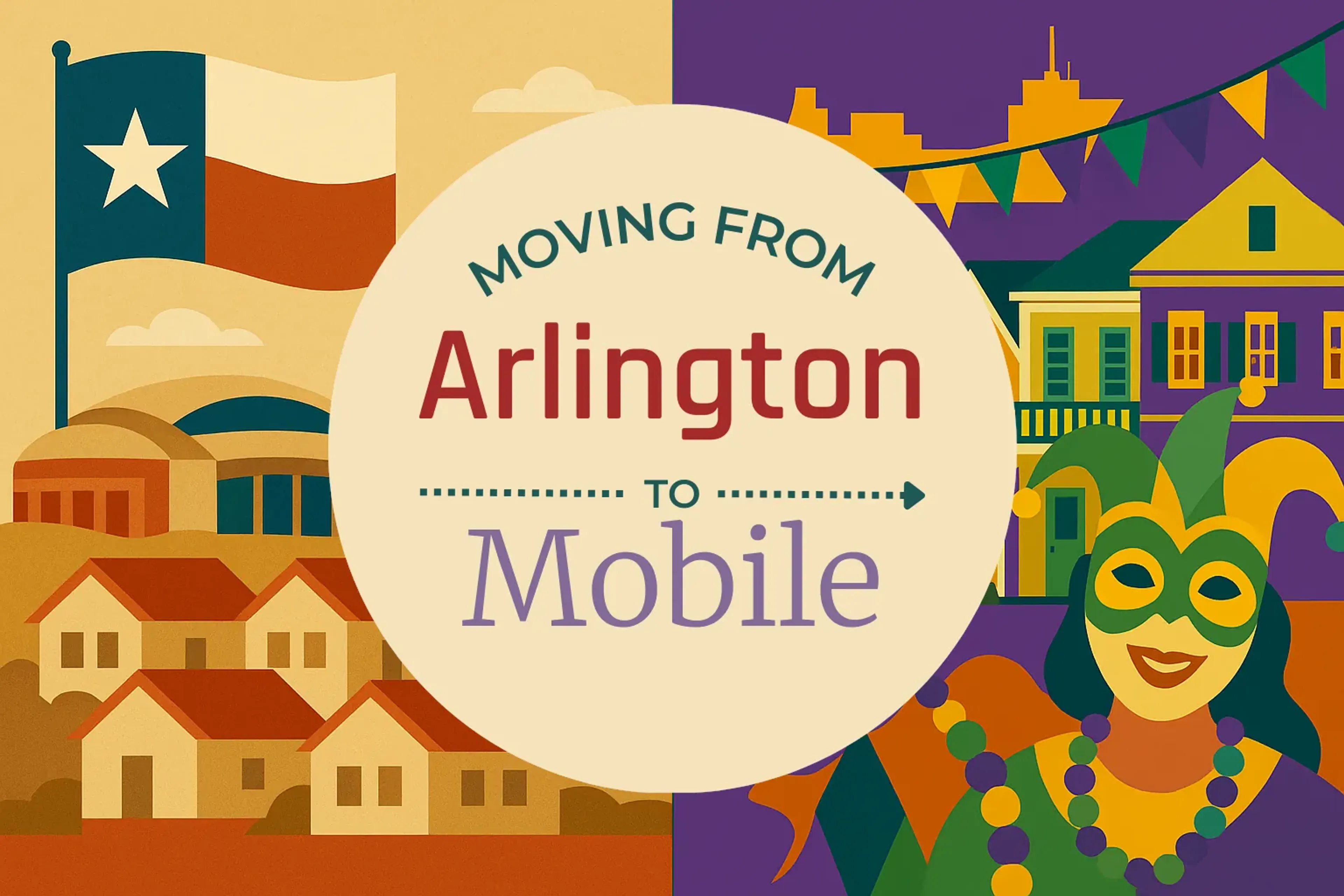 Side-by-side comparison of Arlington to Mobile moving companies