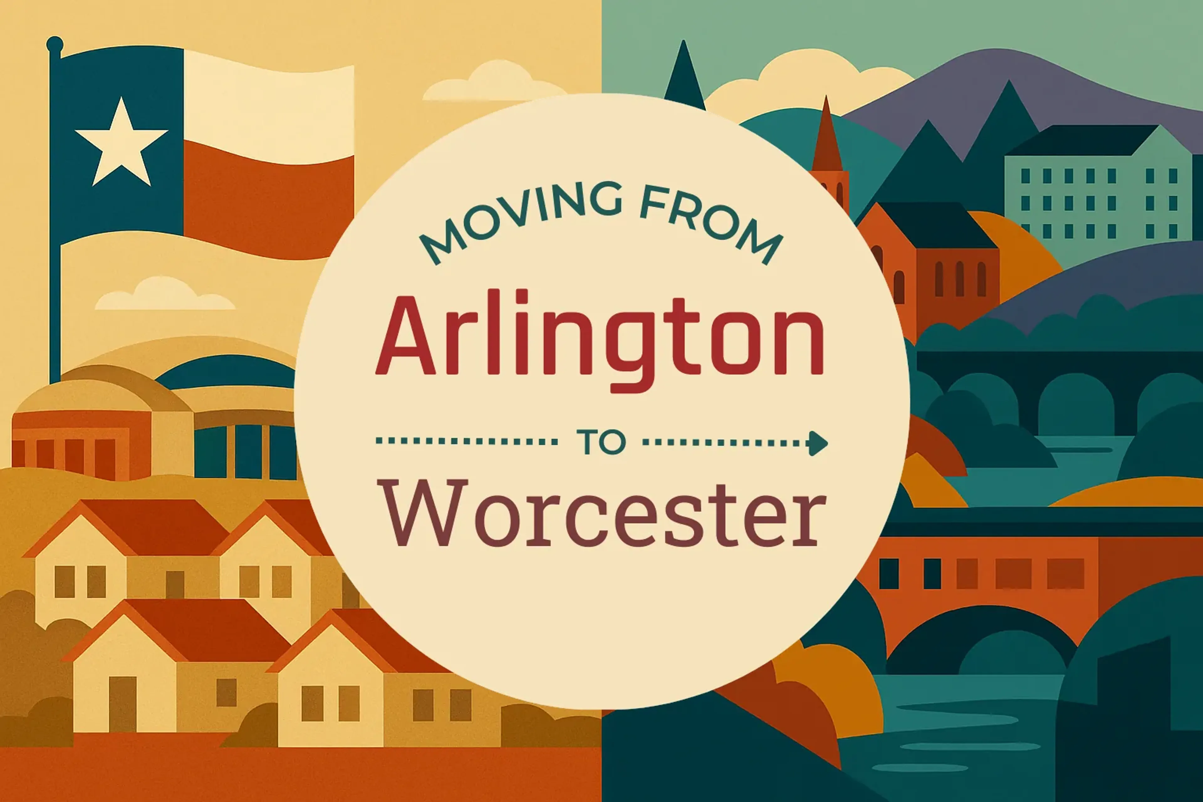 Side-by-side comparison of Arlington to Worcester moving companies