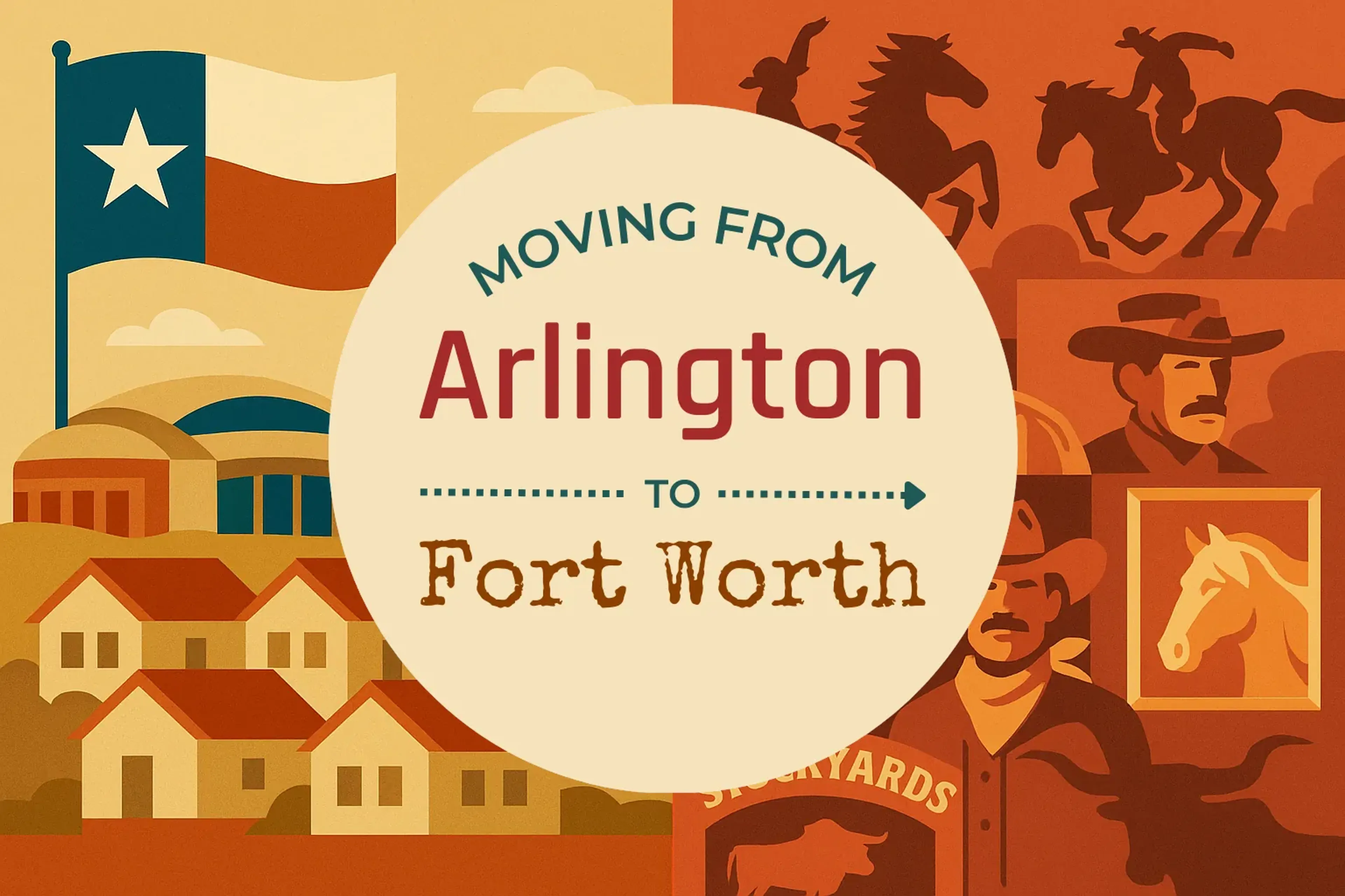 Side-by-side comparison of Arlington to Fort Worth moving companies