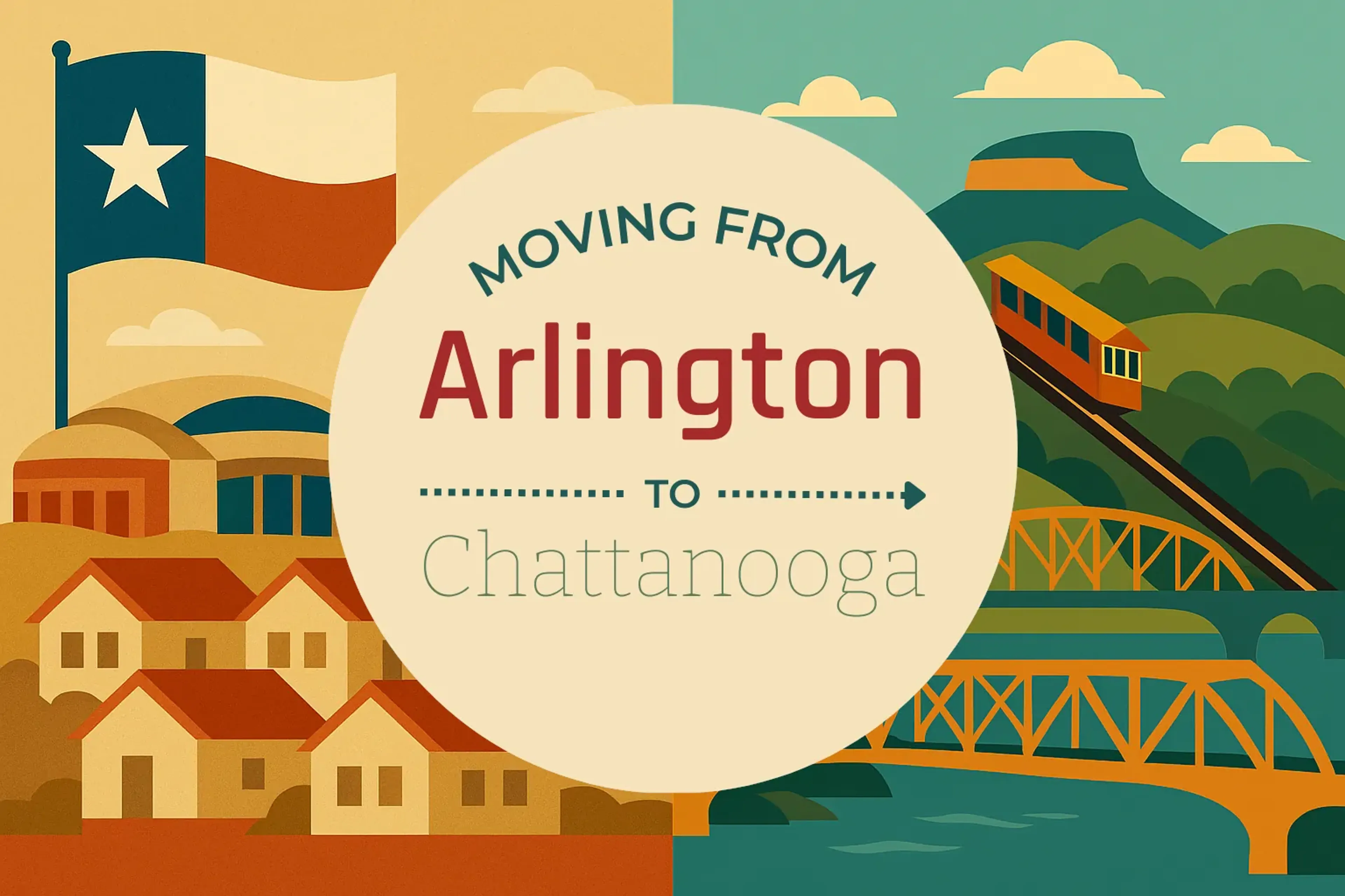 Side-by-side comparison of Arlington to Chattanooga moving companies