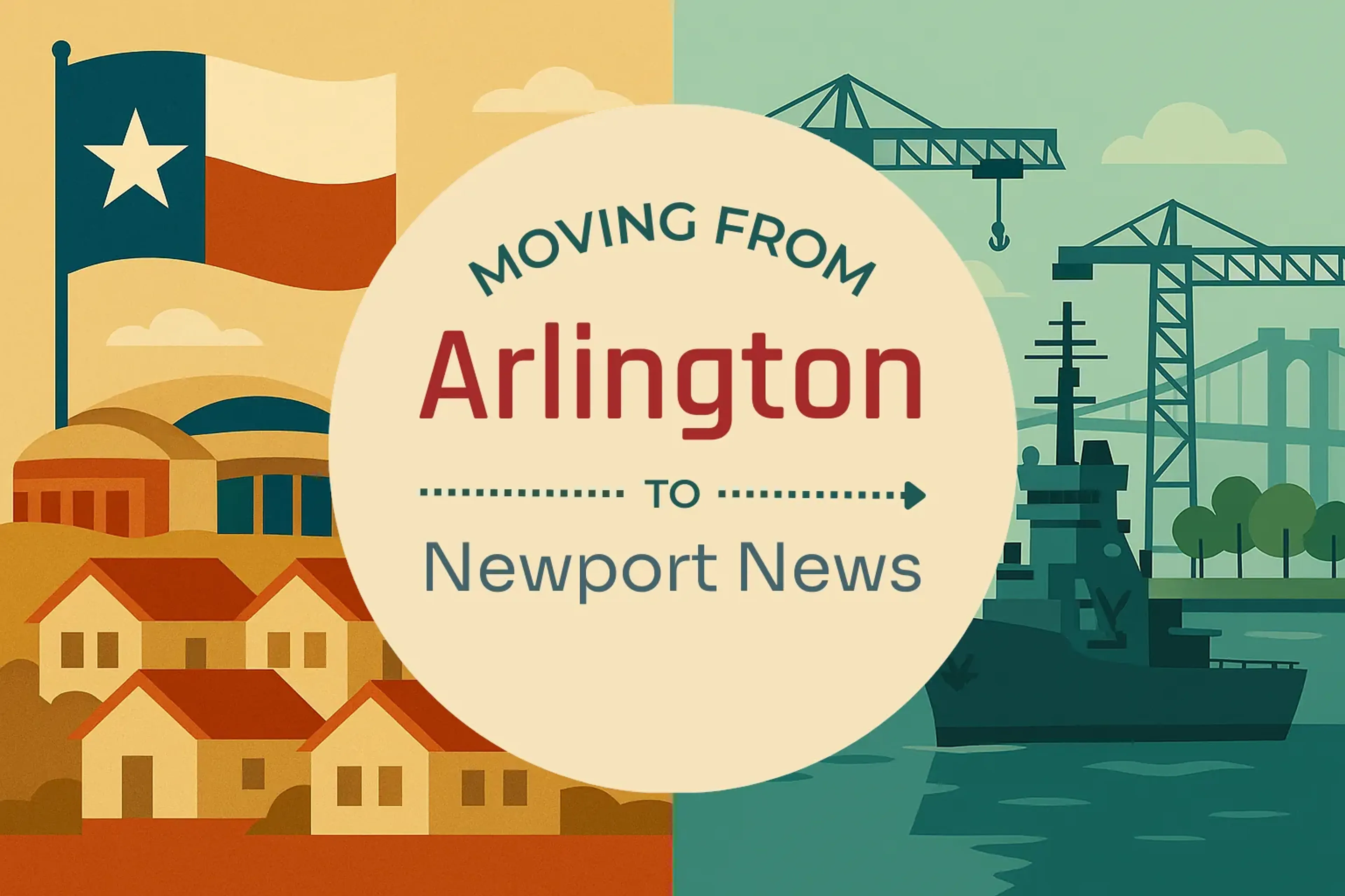 Side-by-side comparison of Arlington to Newport News moving companies