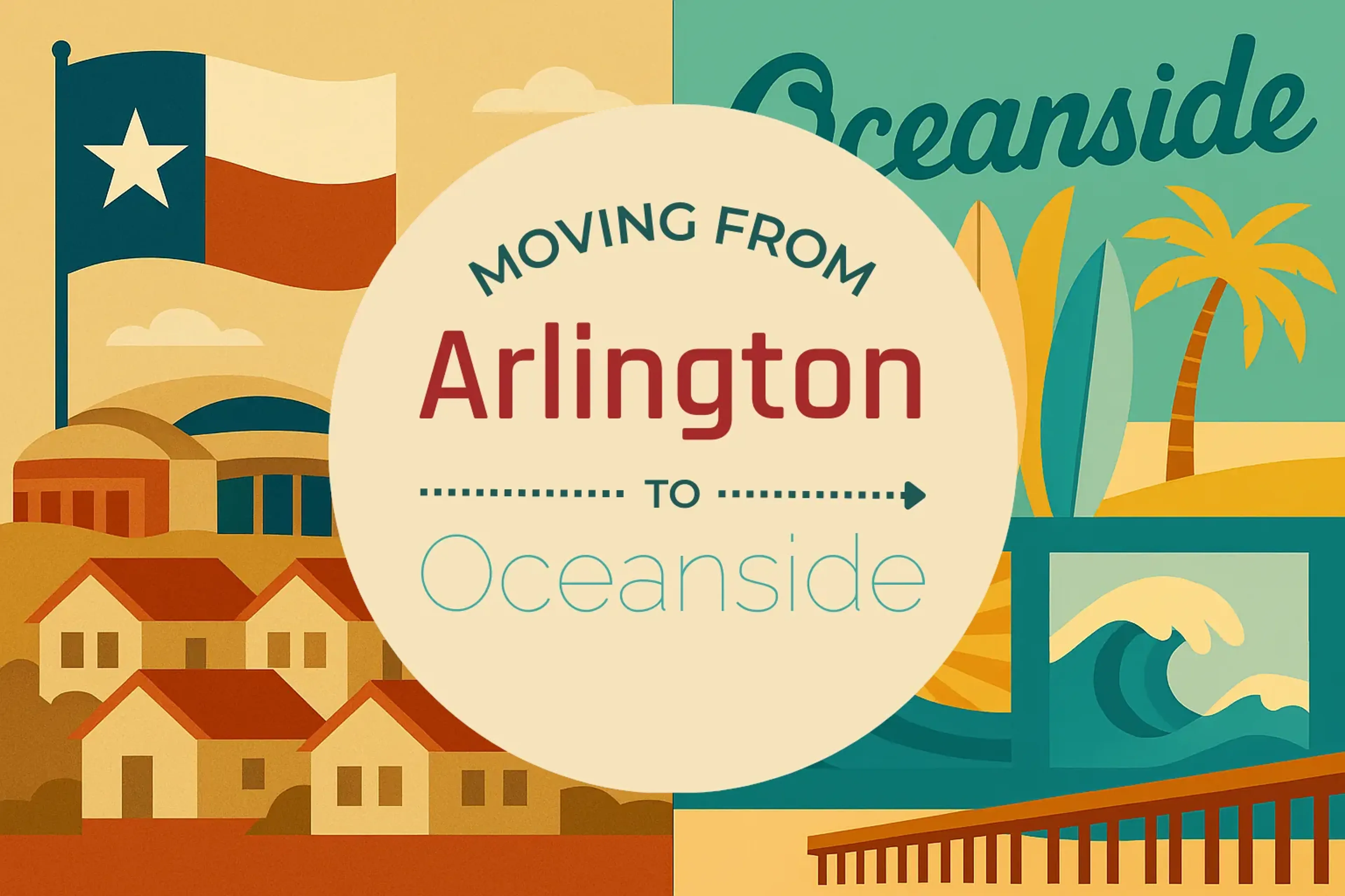 Side-by-side comparison of Arlington to Oceanside moving companies
