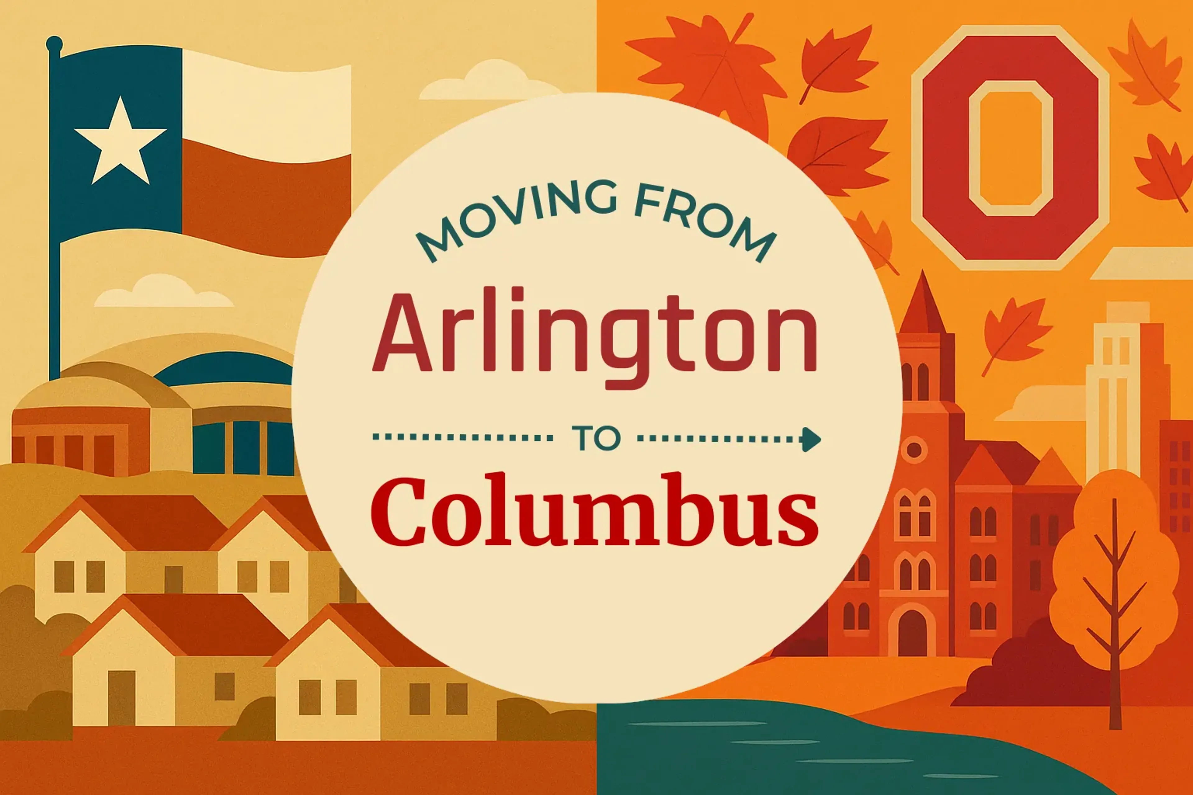 Side-by-side comparison of Arlington to Columbus moving companies