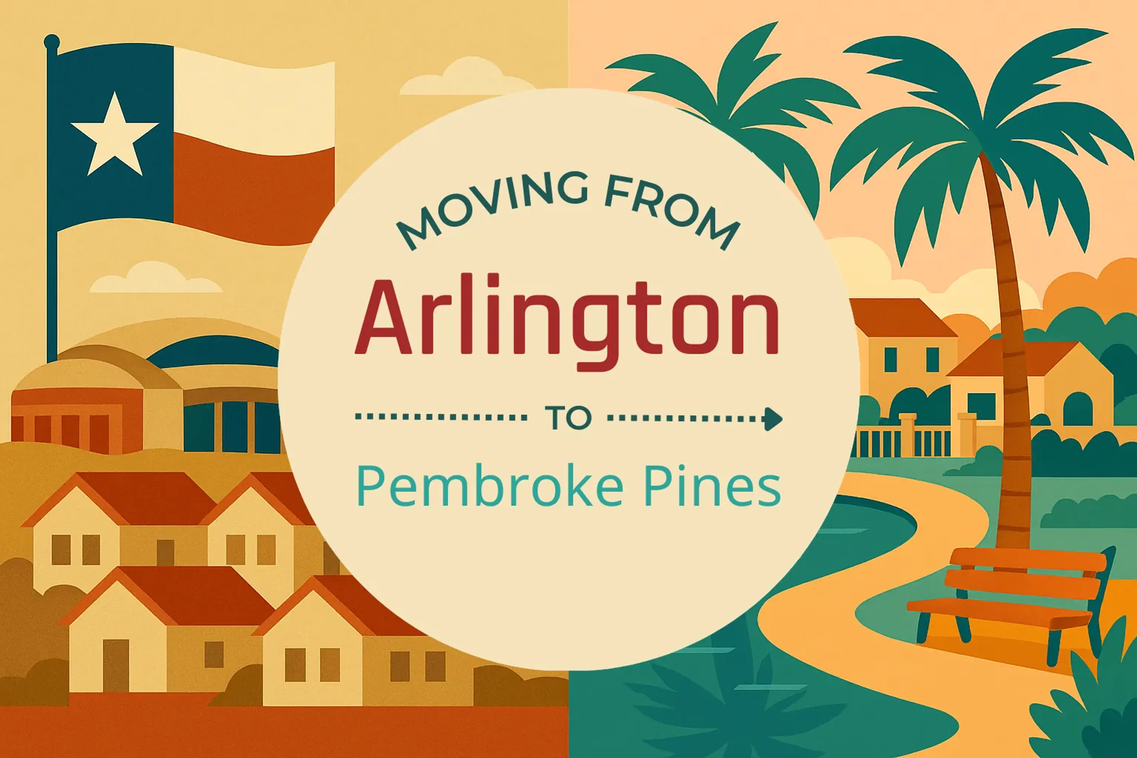Side-by-side comparison of Arlington to Pembroke Pines moving companies