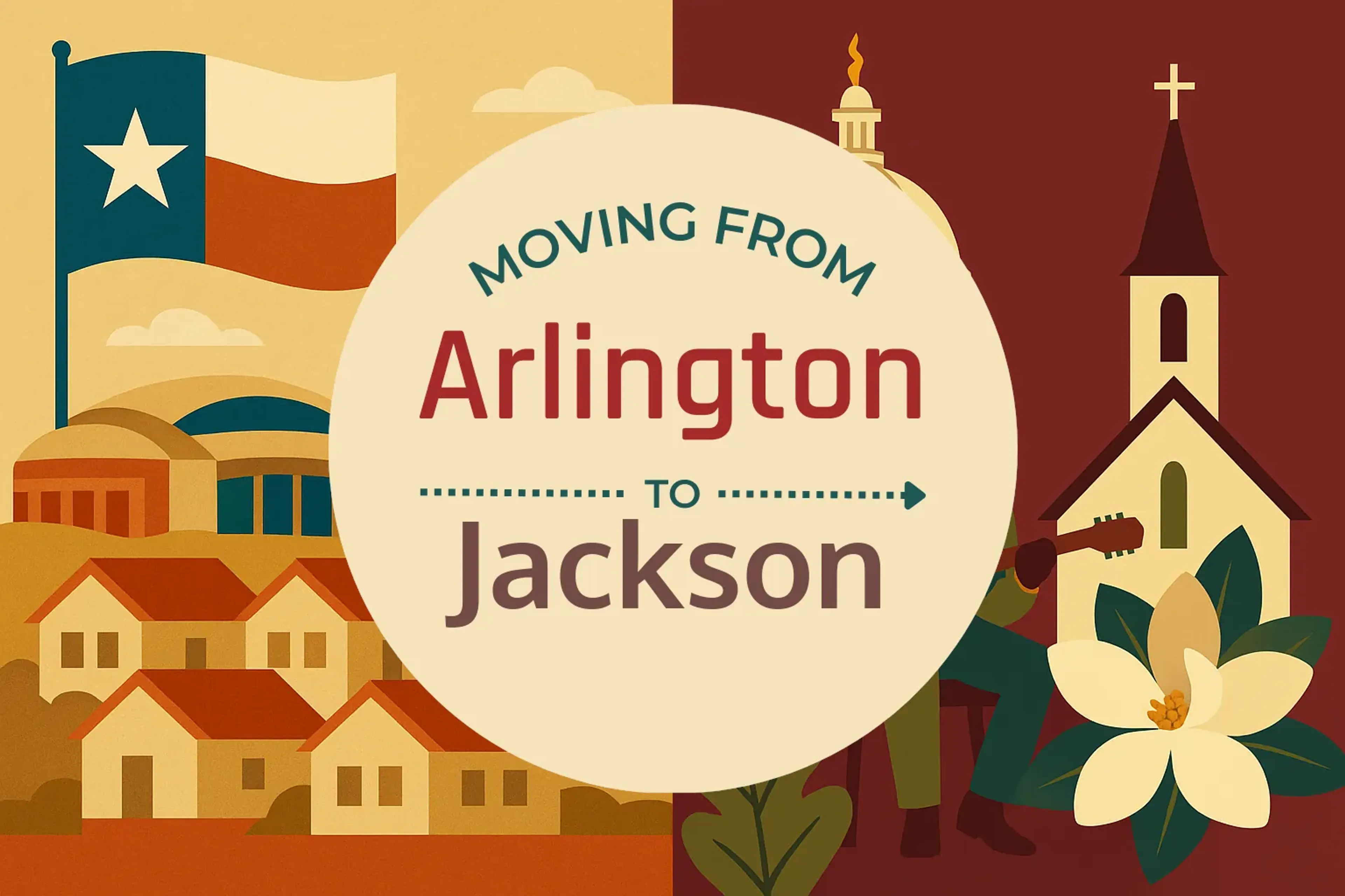 Side-by-side comparison of Arlington to Jackson moving companies
