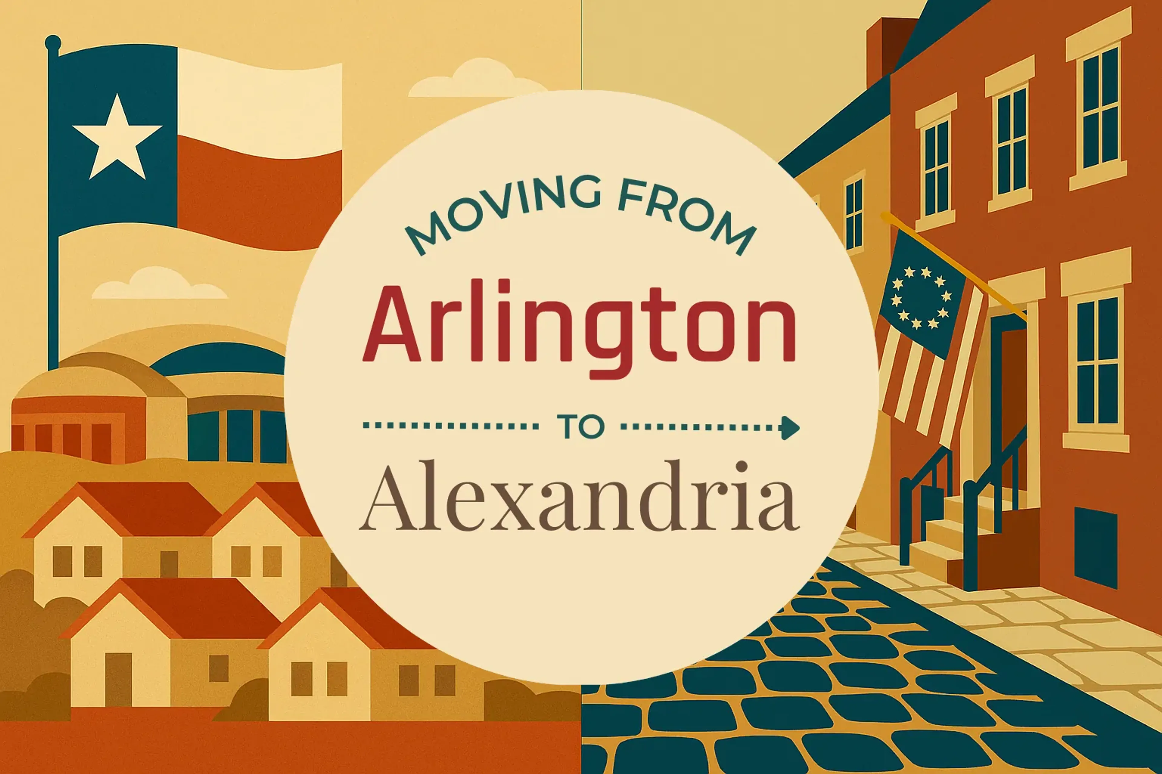 Side-by-side comparison of Arlington to Alexandria moving companies