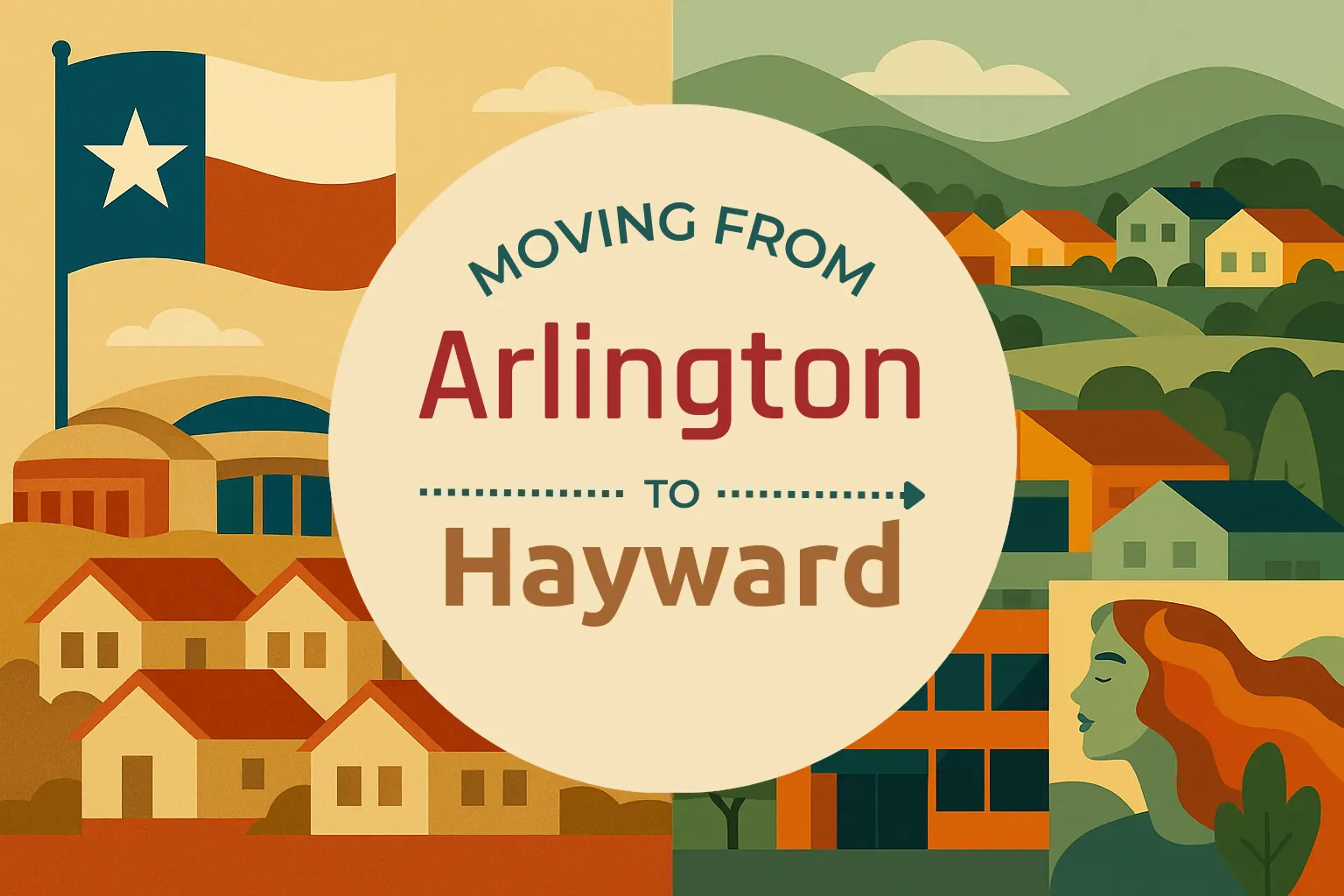 Side-by-side comparison of Arlington to Hayward moving companies
