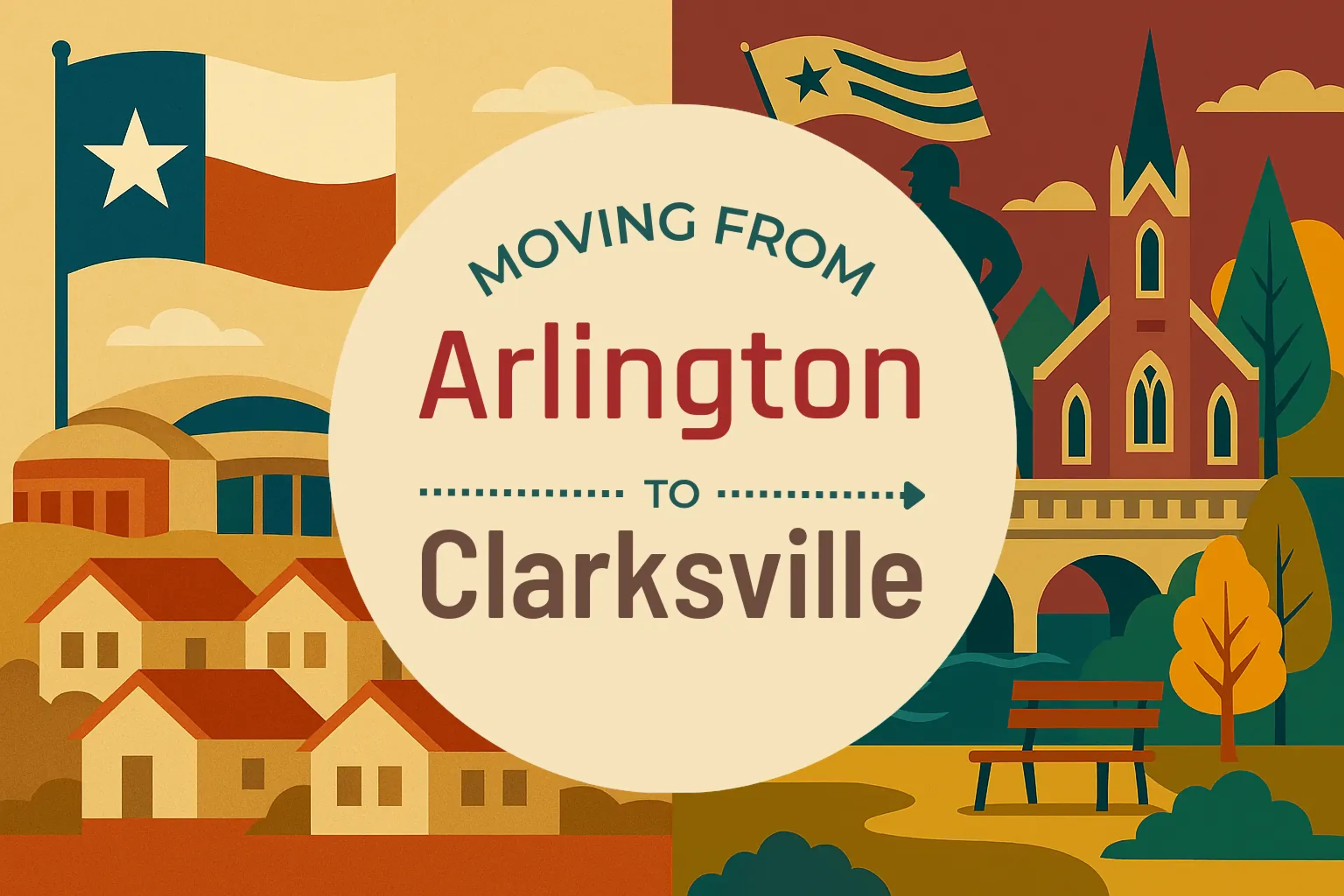 Side-by-side comparison of Arlington to Clarksville moving companies