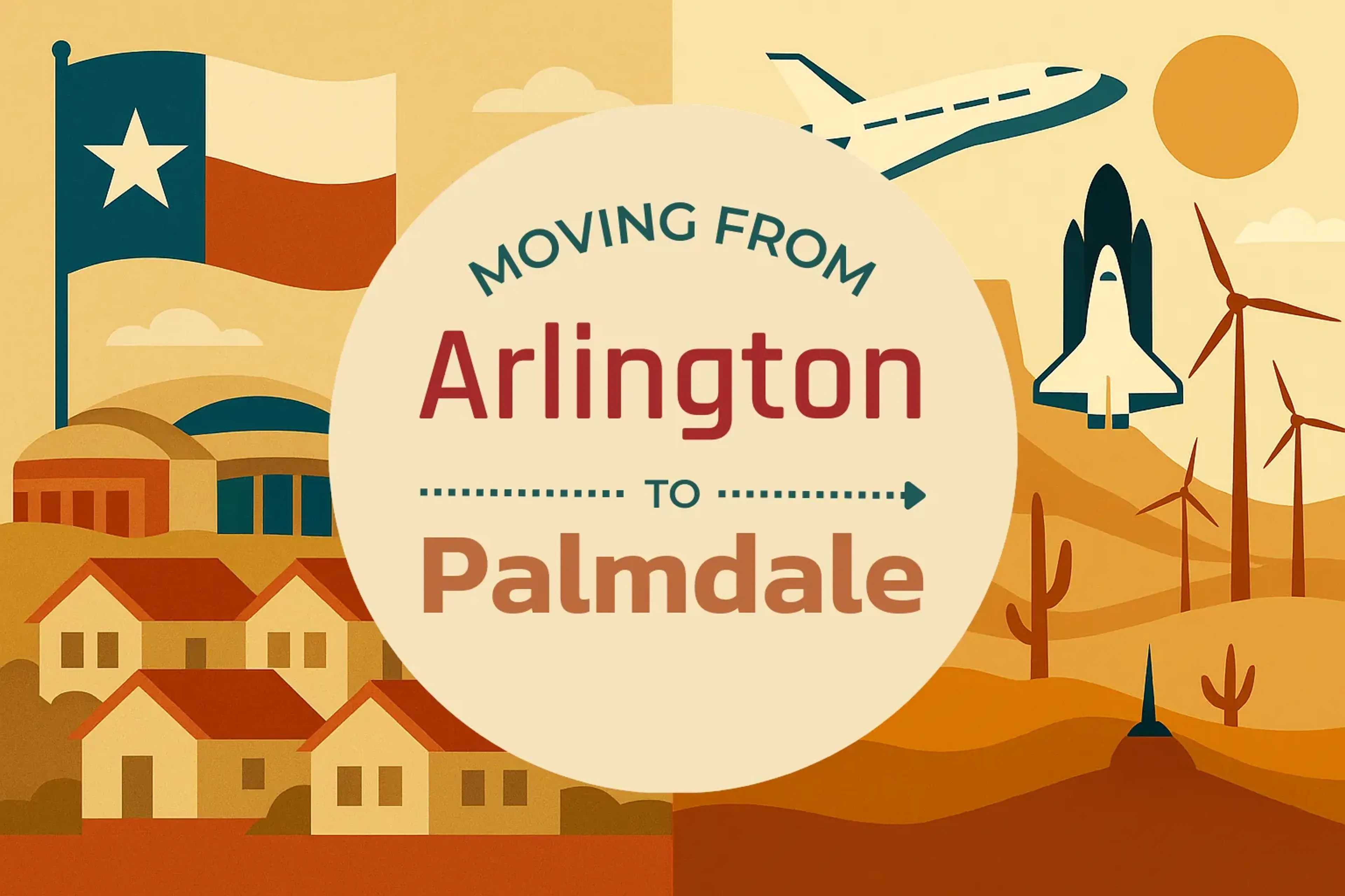 Side-by-side comparison of Arlington to Palmdale moving companies