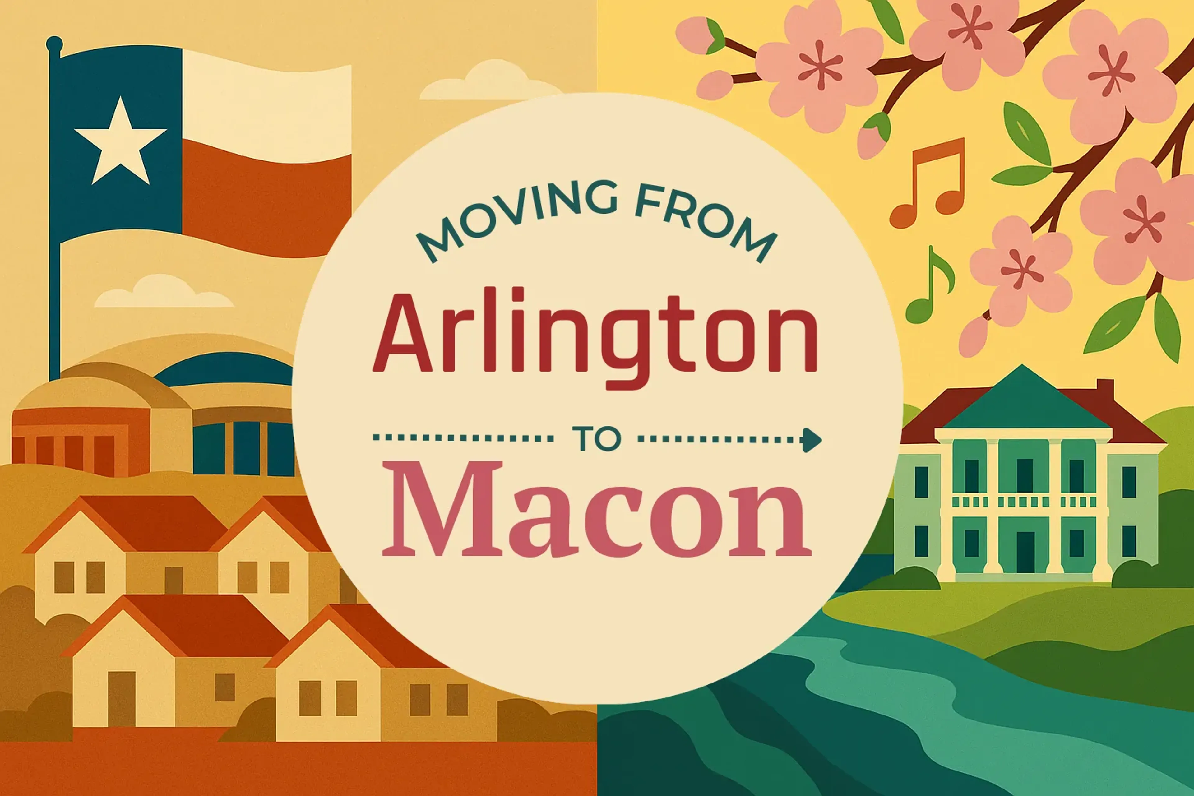 Side-by-side comparison of Arlington to Macon moving companies