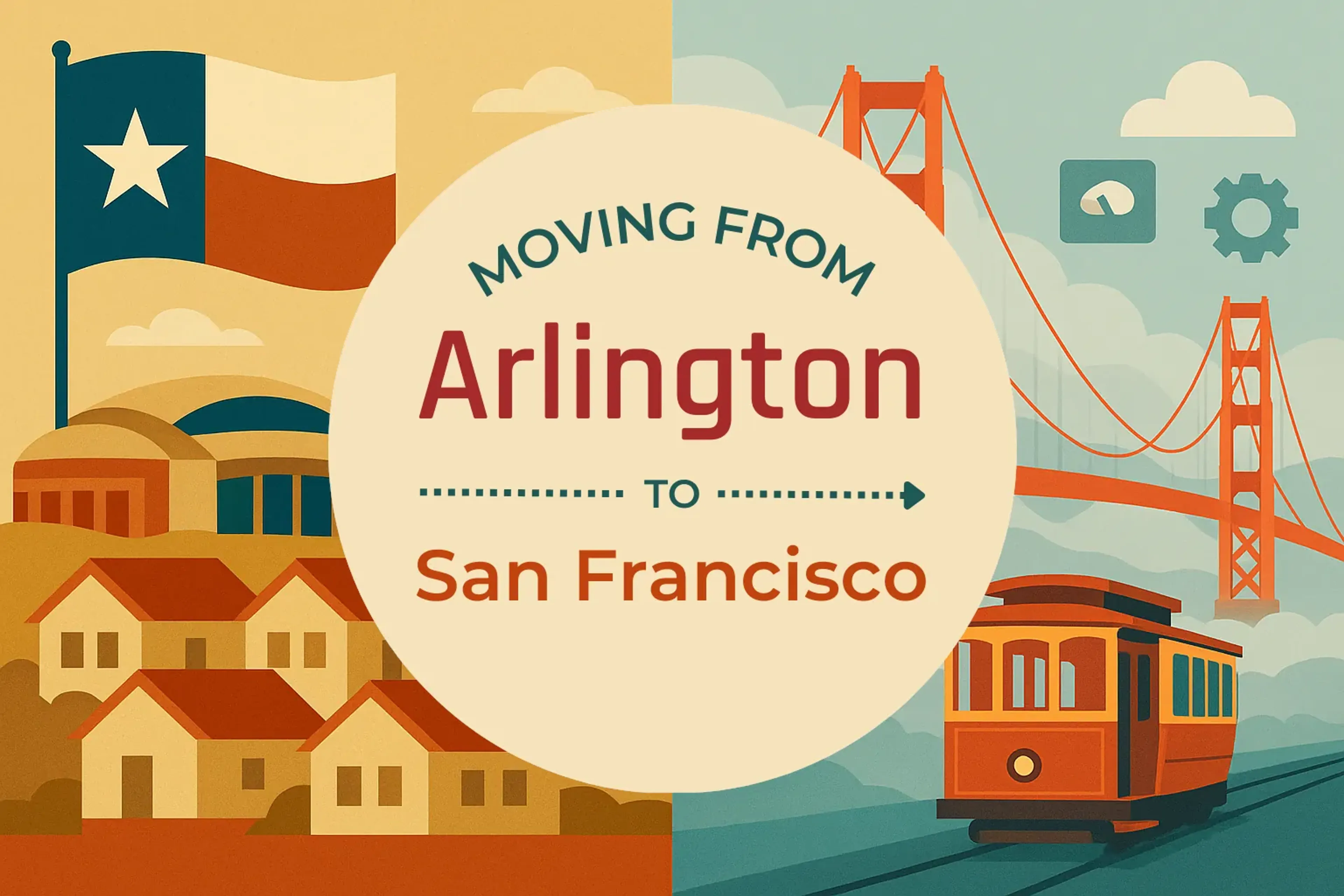 Side-by-side comparison of Arlington to San Francisco moving companies