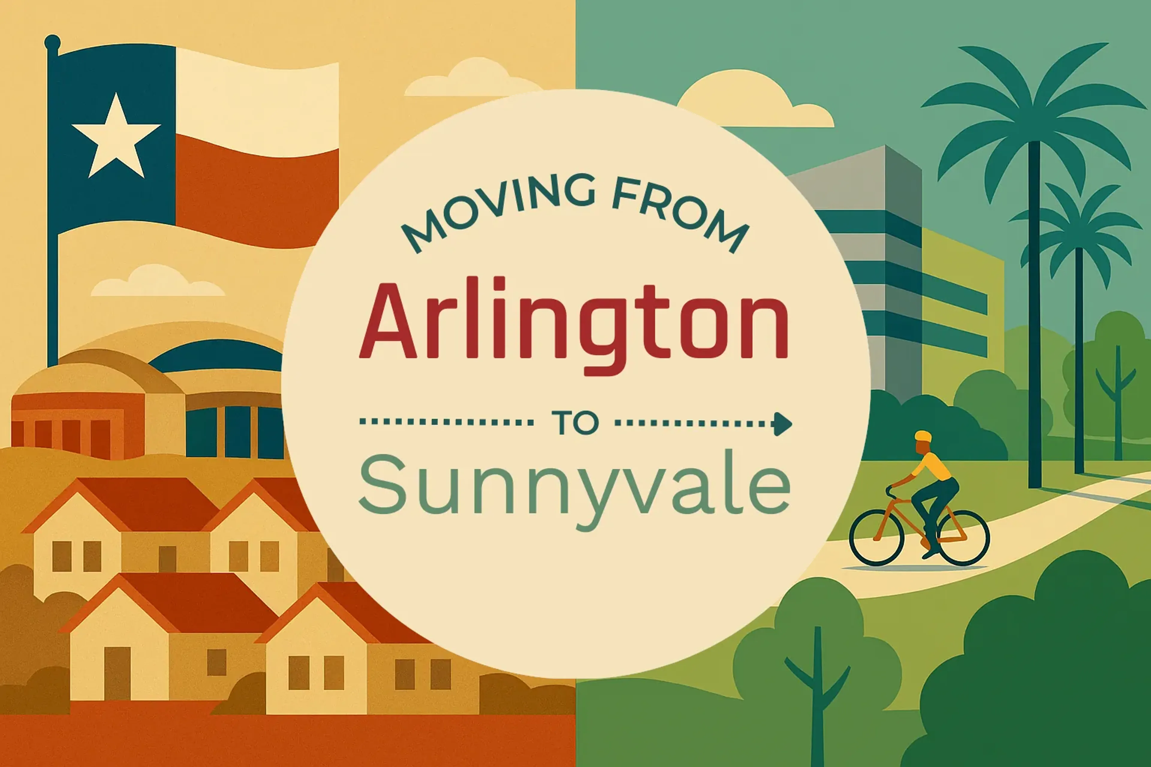 Side-by-side comparison of Arlington to Sunnyvale moving companies